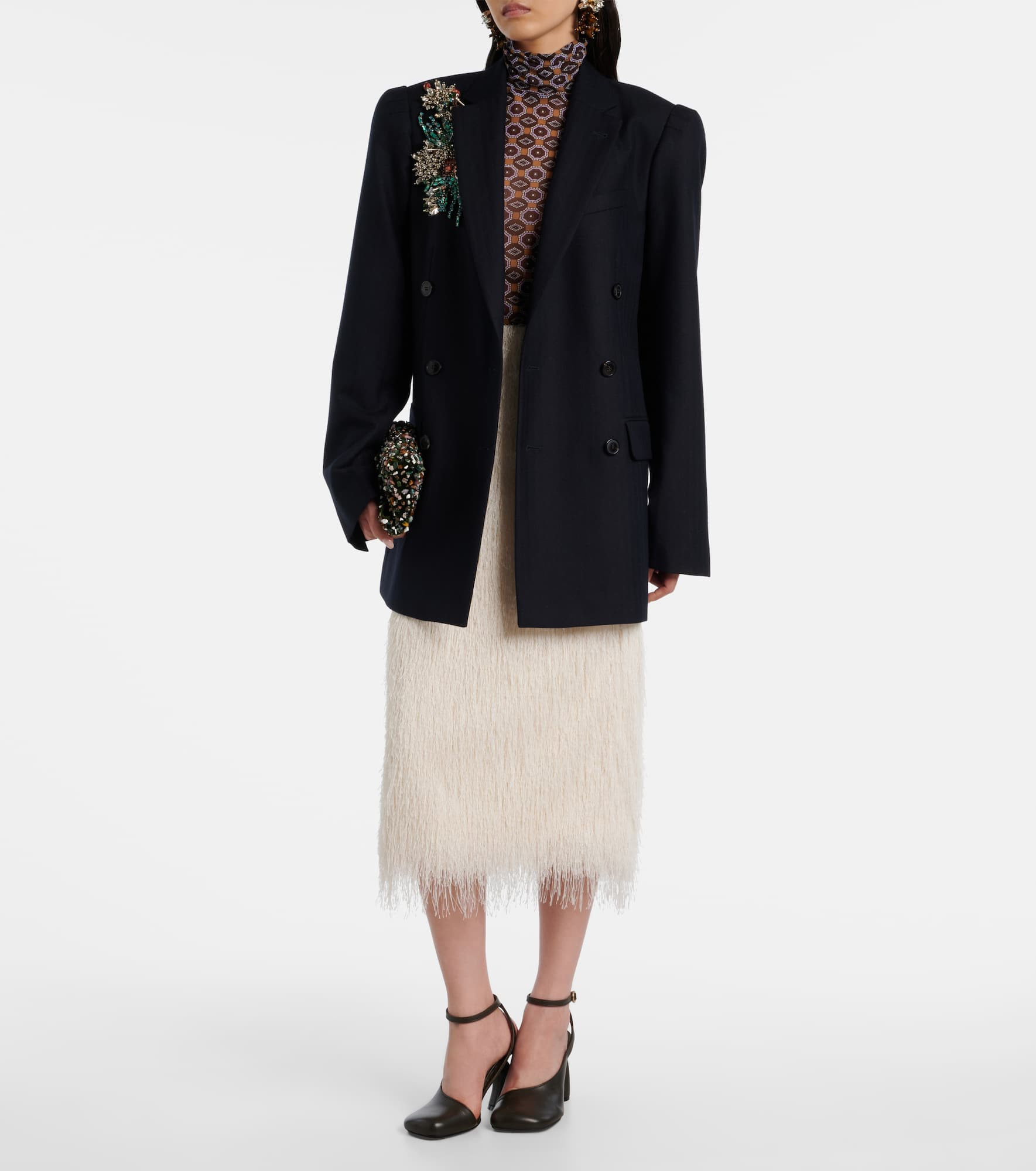 Fringed midi skirt - 2