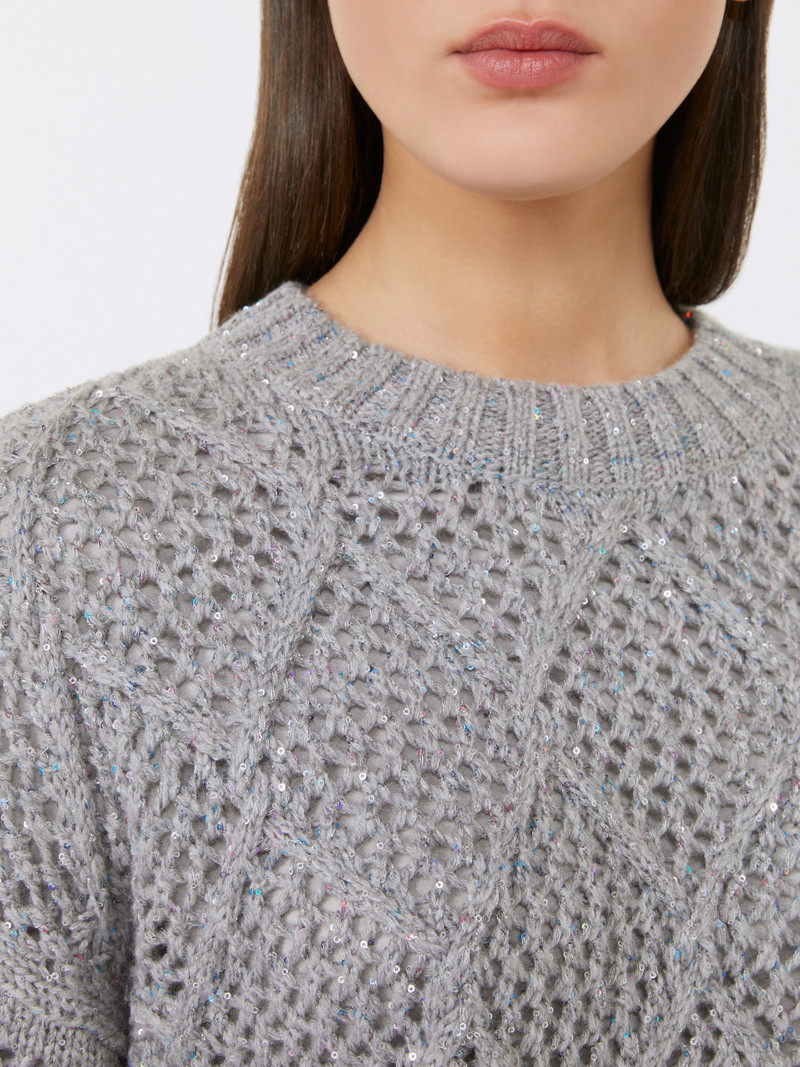 ELLADE Boxy sweater in wool and cashmere with sequins 5