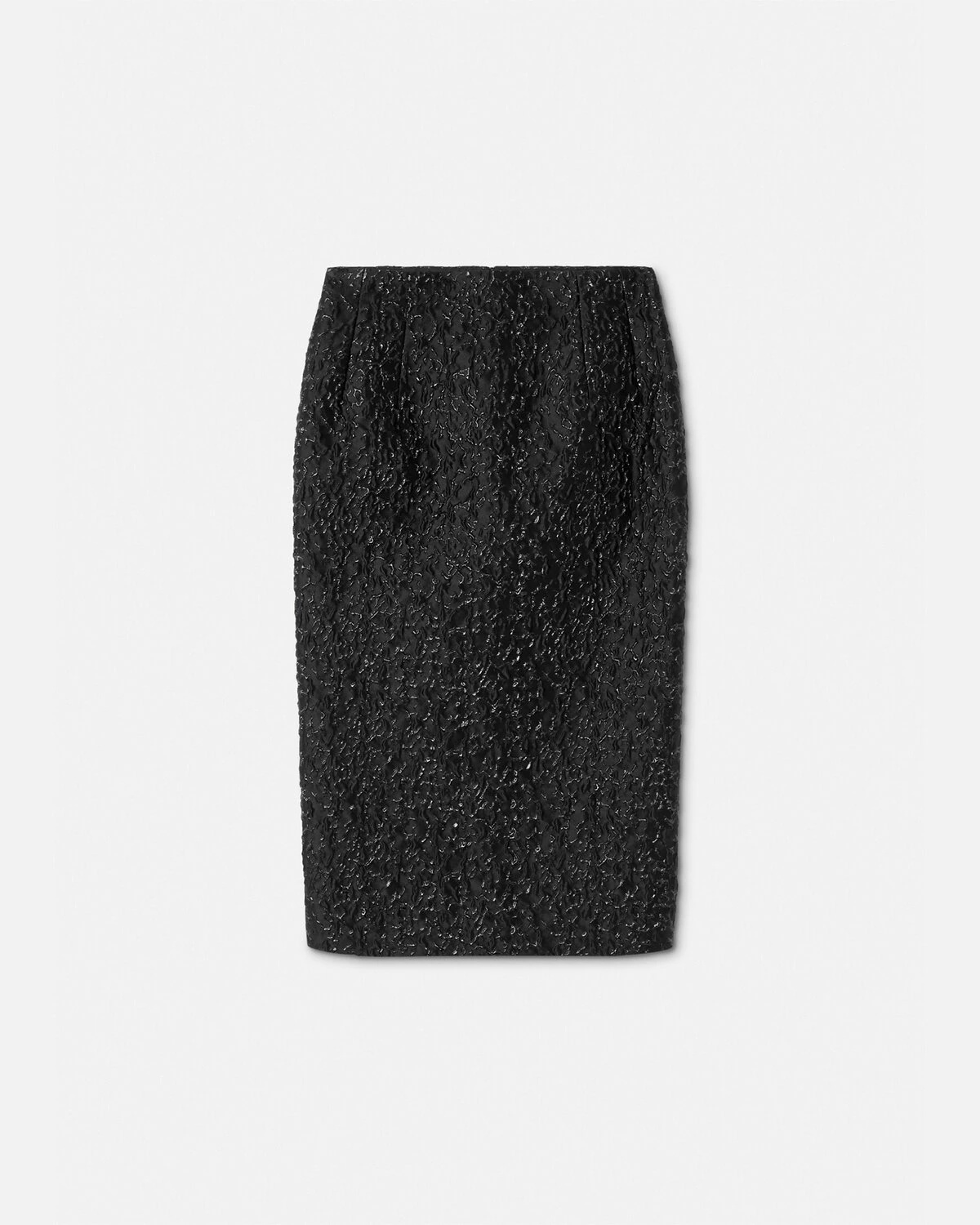 Lurex Cloquet Pencil Midi Skirt - 1