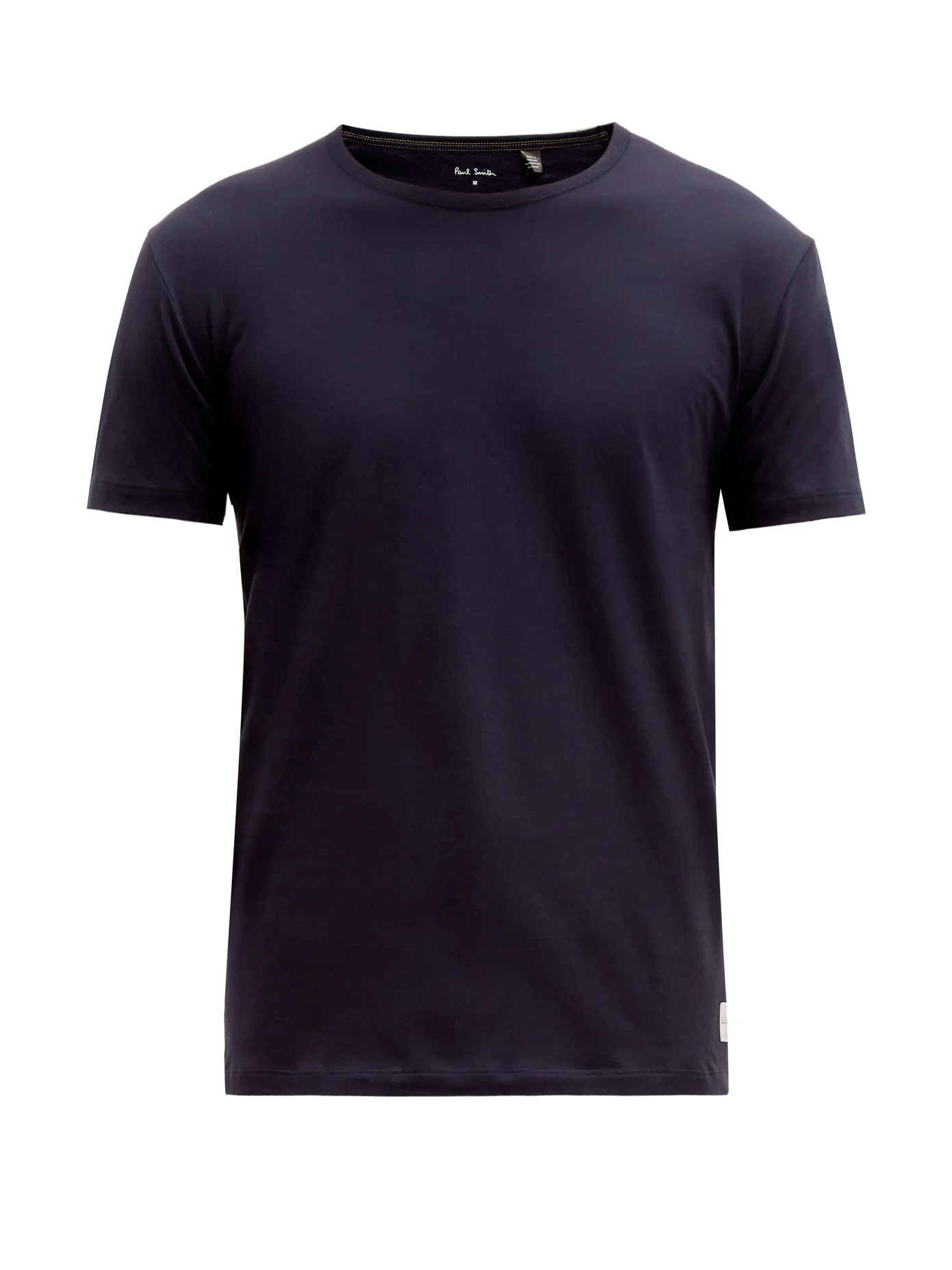 Contrast-stitch cotton T-shirt - 1