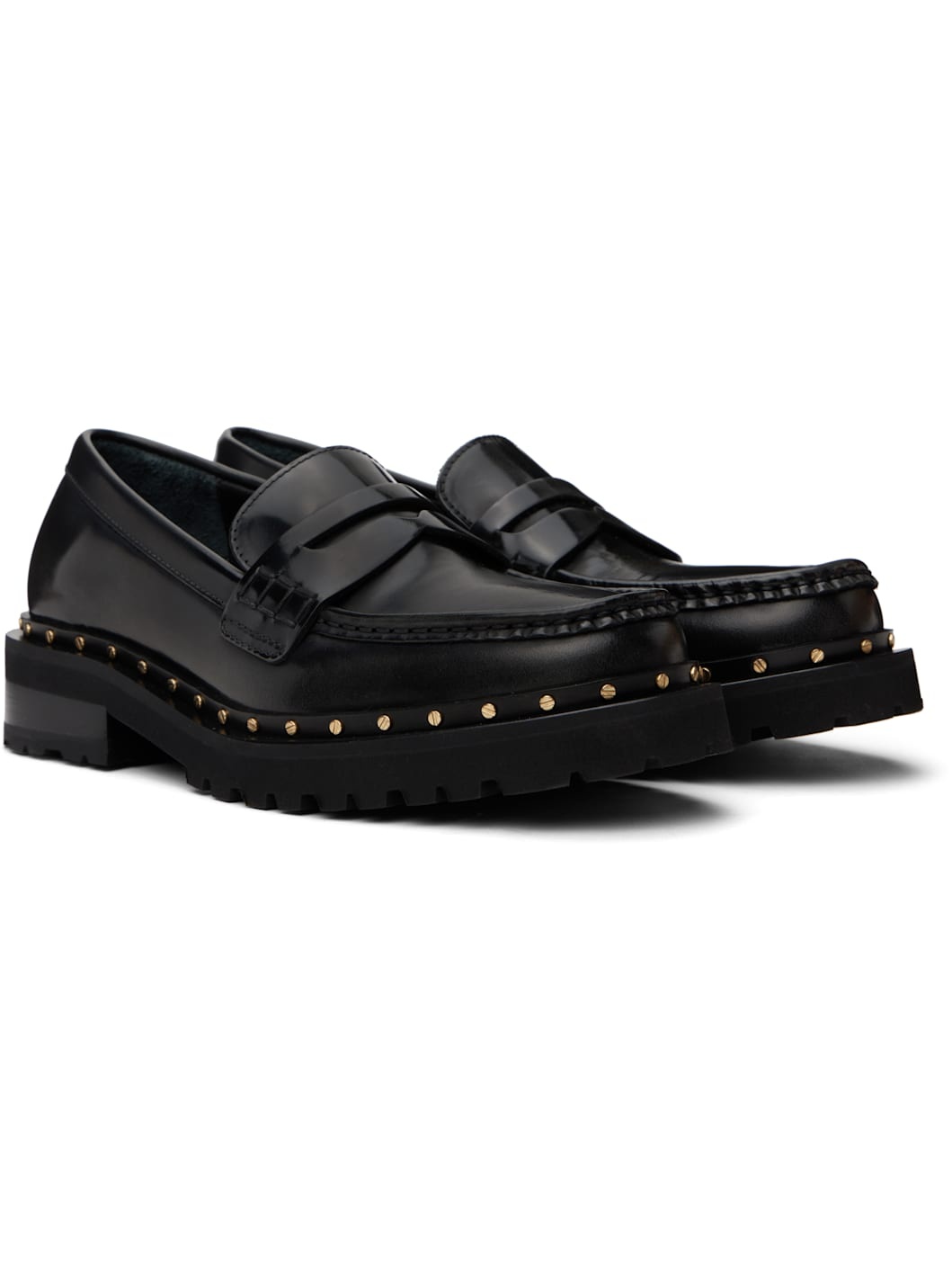Black Chunky Loafers - 4