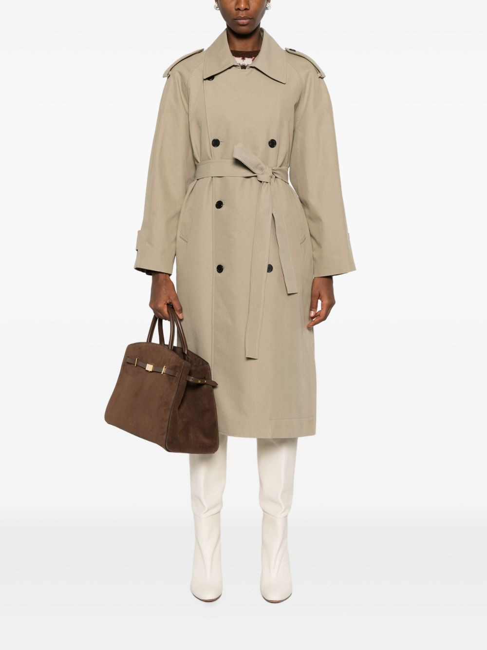 double-breasted trench coat - 3
