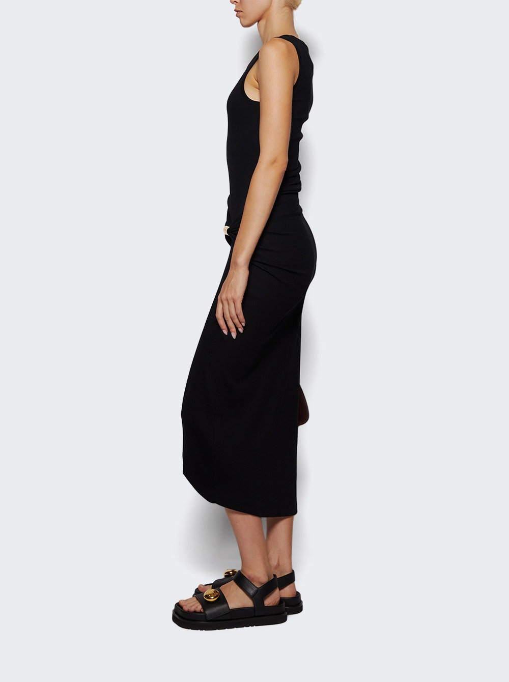 Cotton Tank Dress Black - 3