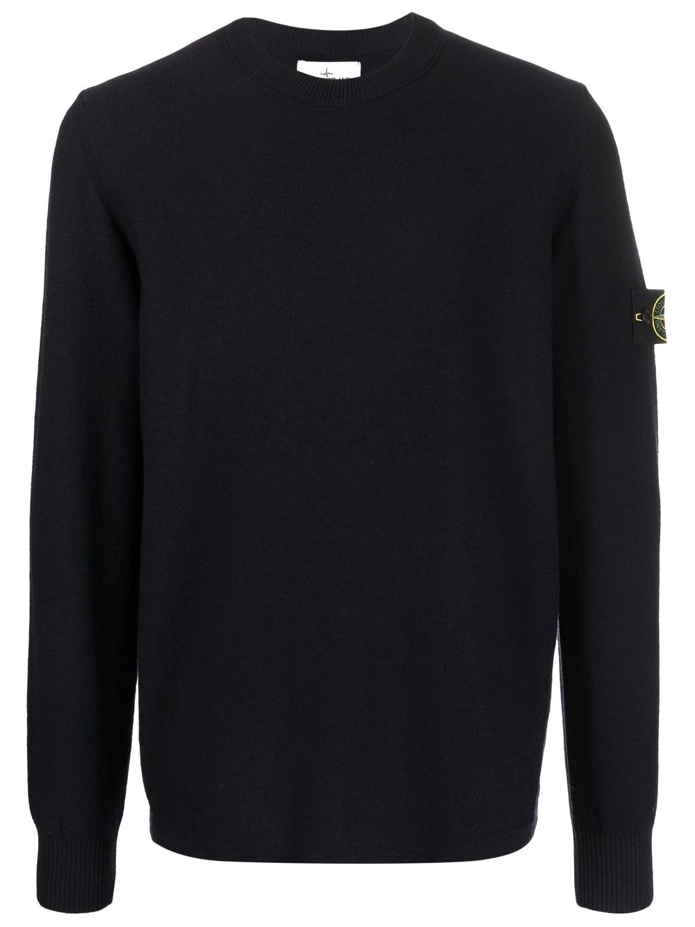 Compass-patch crew-neck jumper - 1