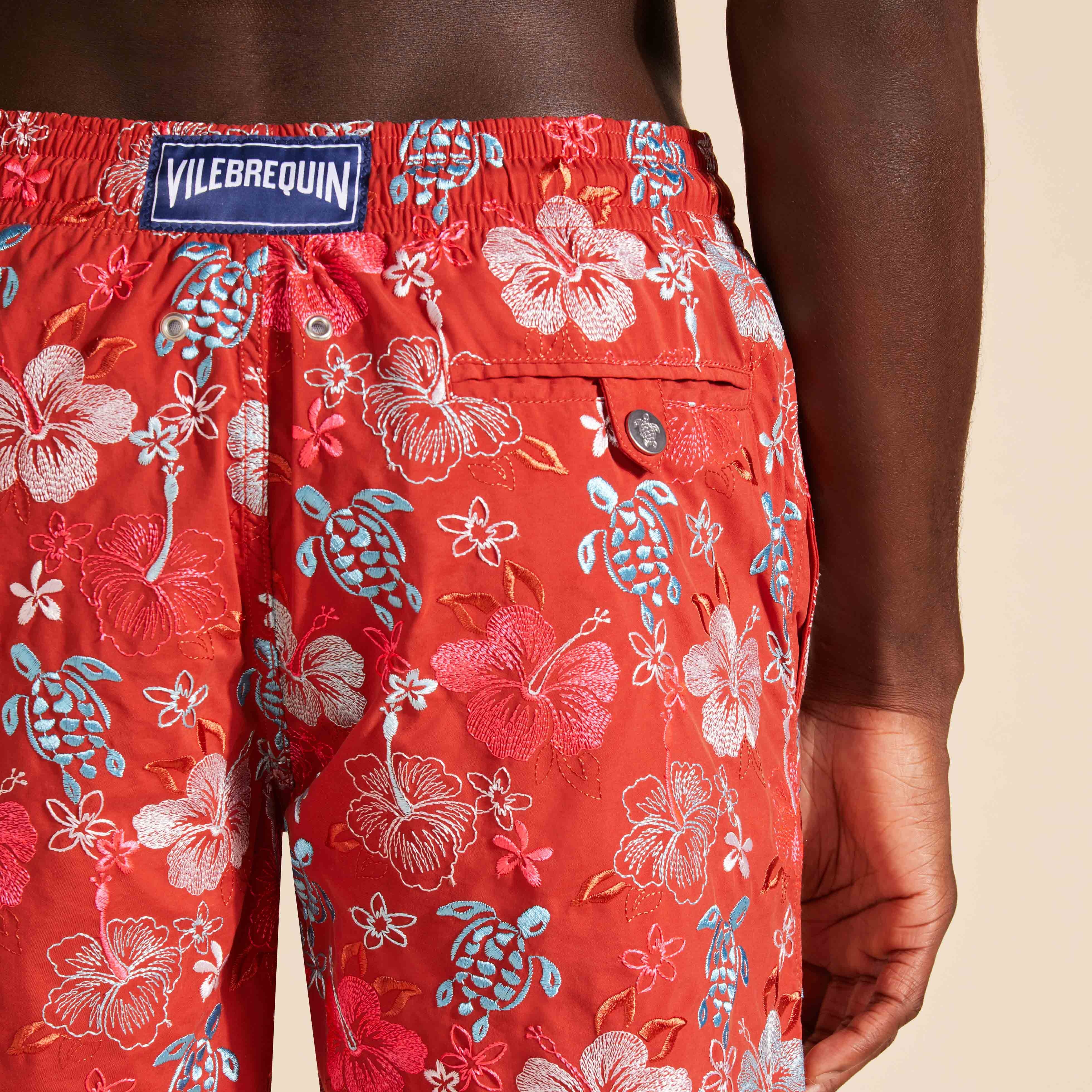 Men Swim Trunks Embroidered Tropical Turtles - Limited Edition - 6