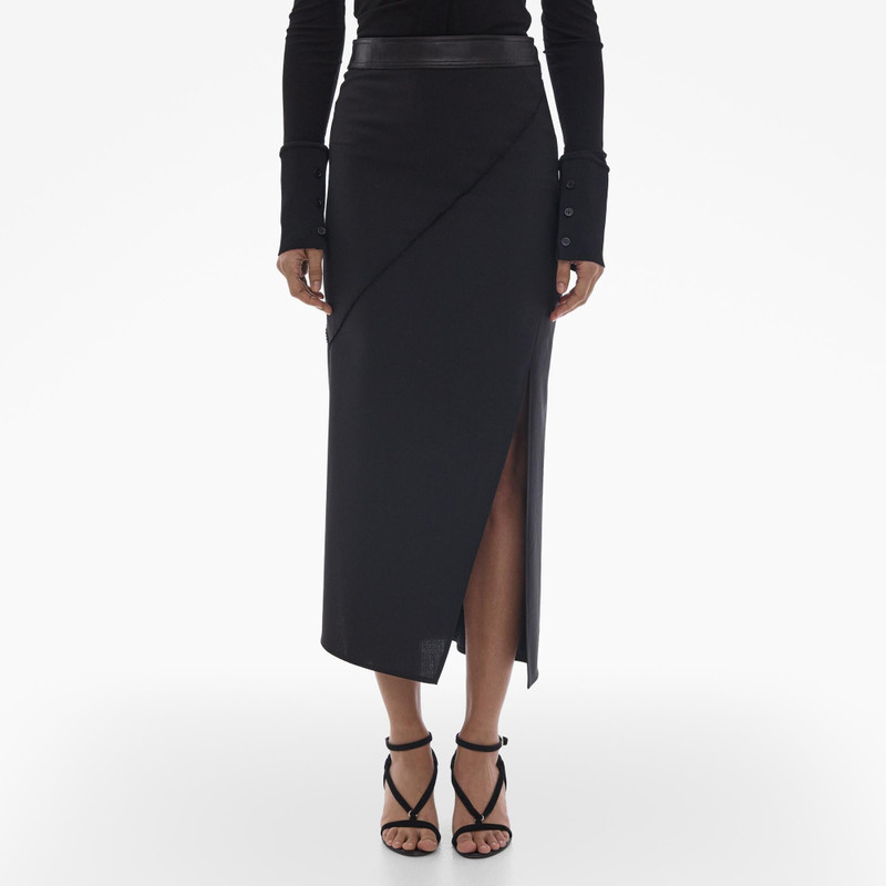 TWISTED STRETCH WOOL SKIRT 3