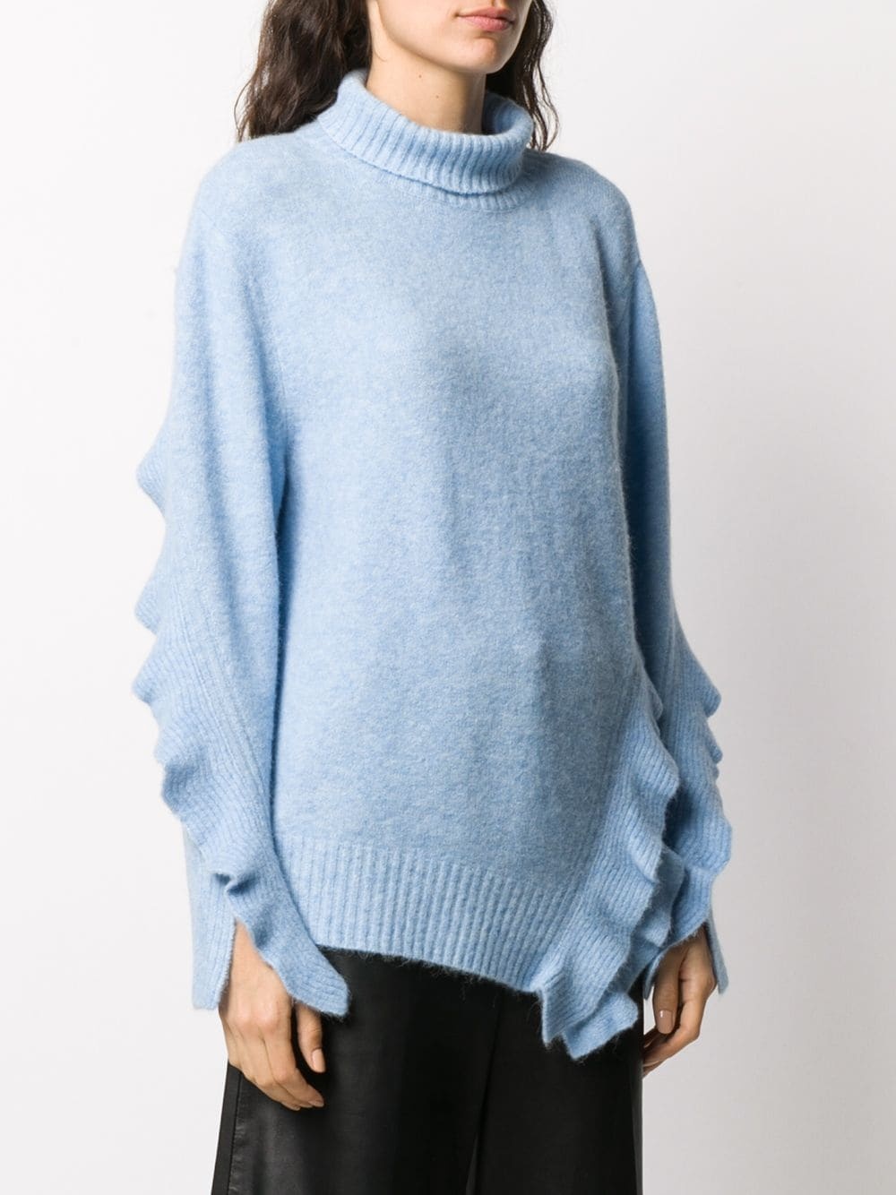 ruffled turtleneck jumper - 3