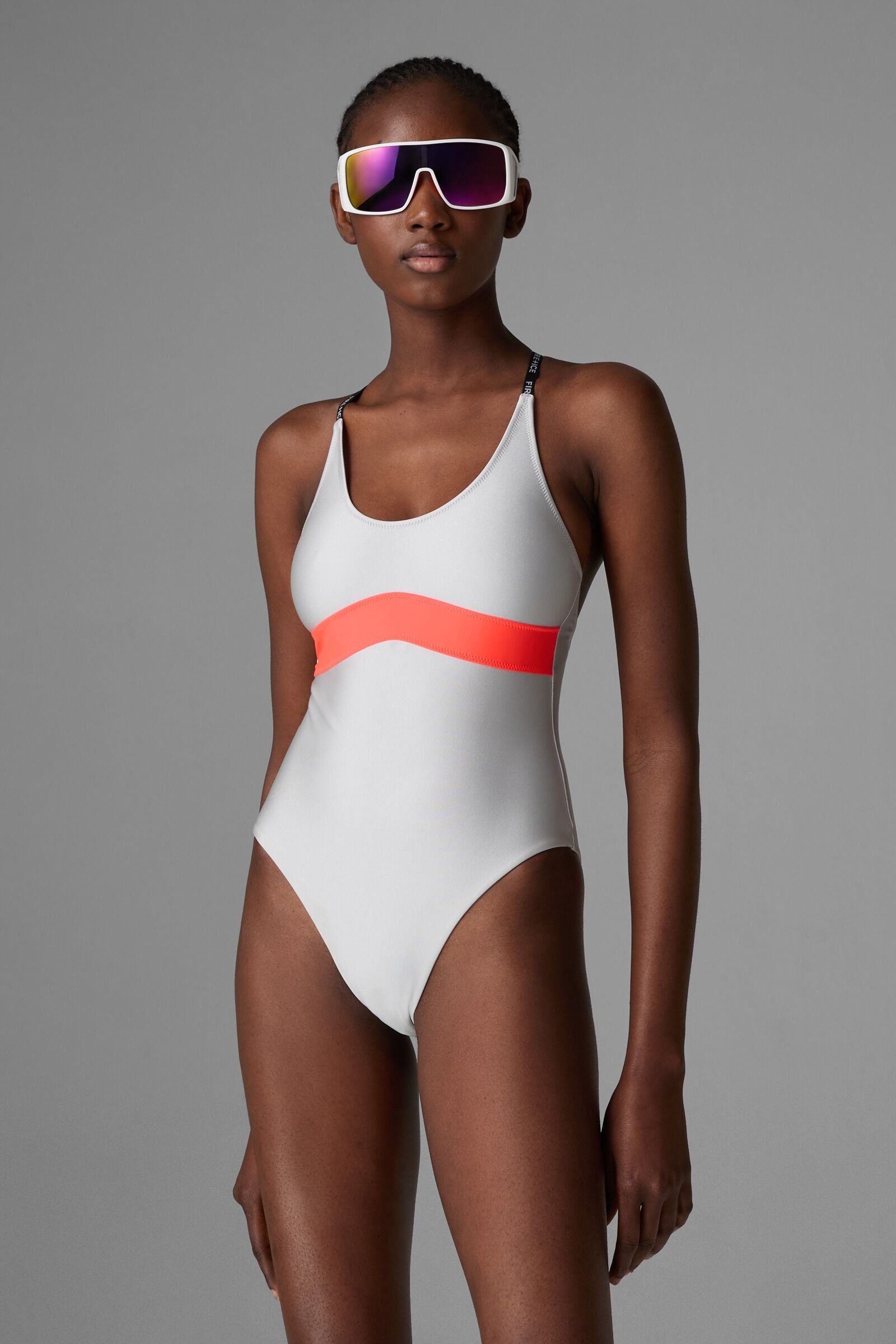 Fabula Swimsuit in Silver/Orange - 2