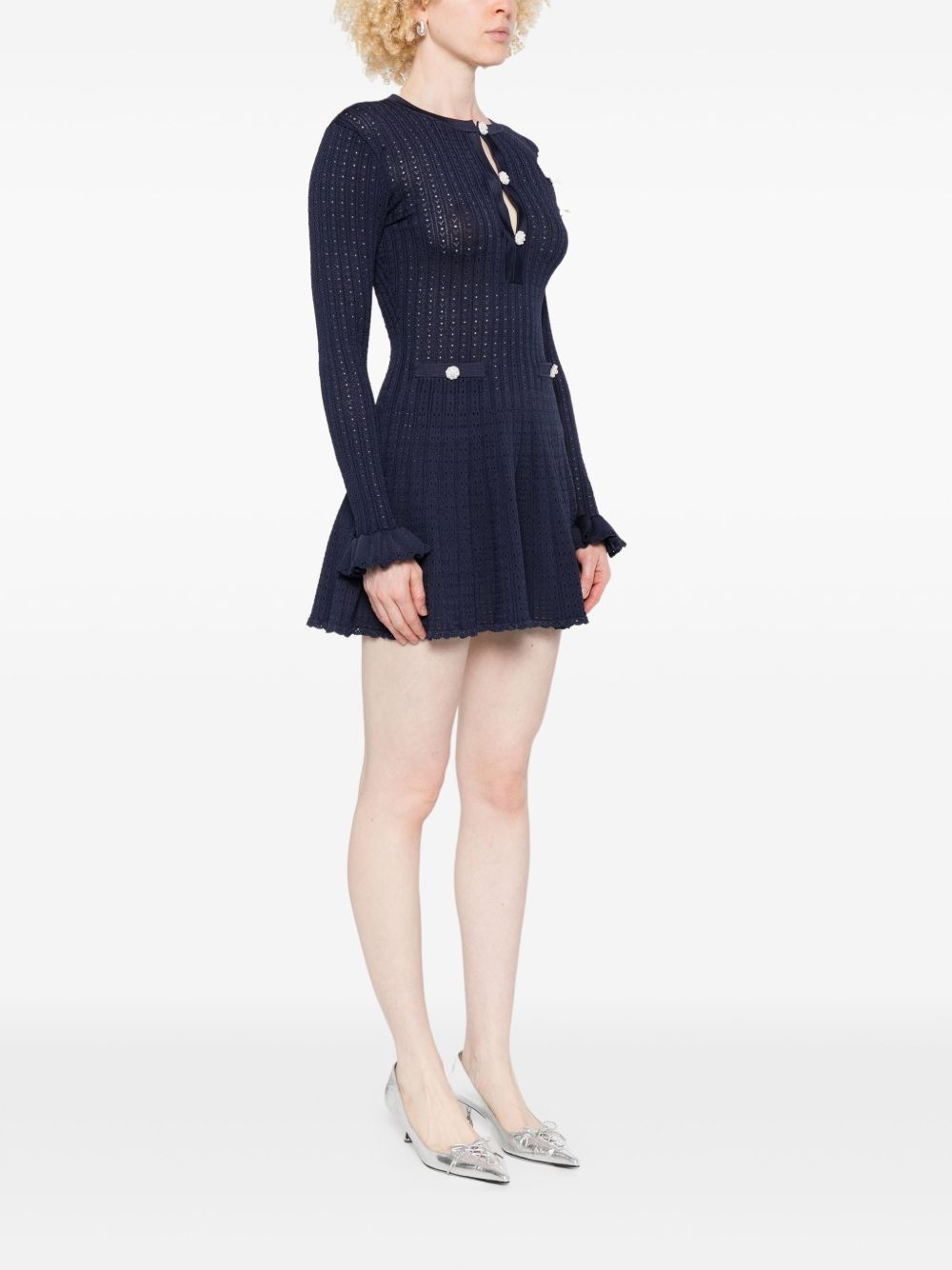 crochet-knit dress - 3