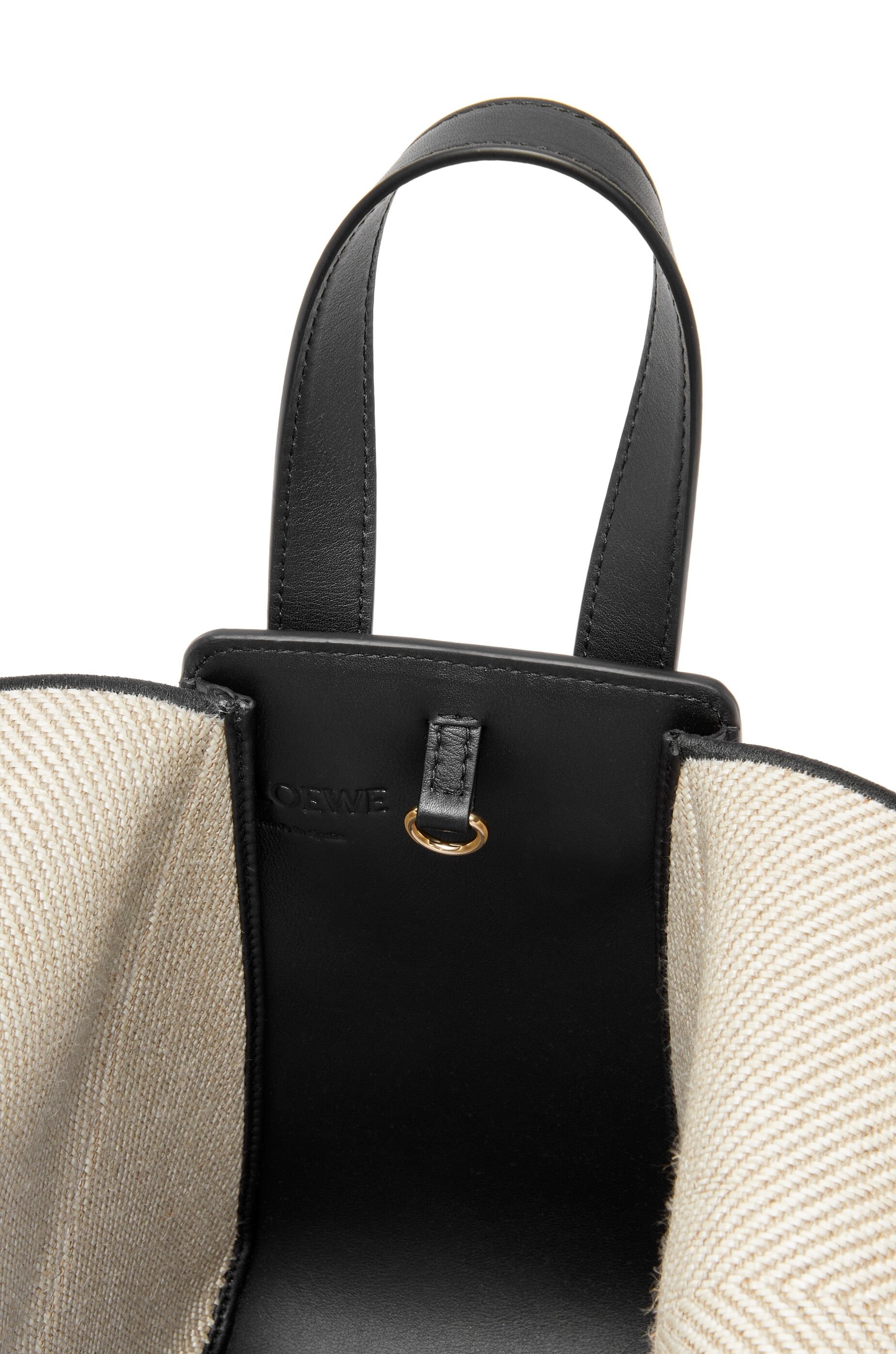 Compact Hammock bag in mellow calfskin and canvas - 6