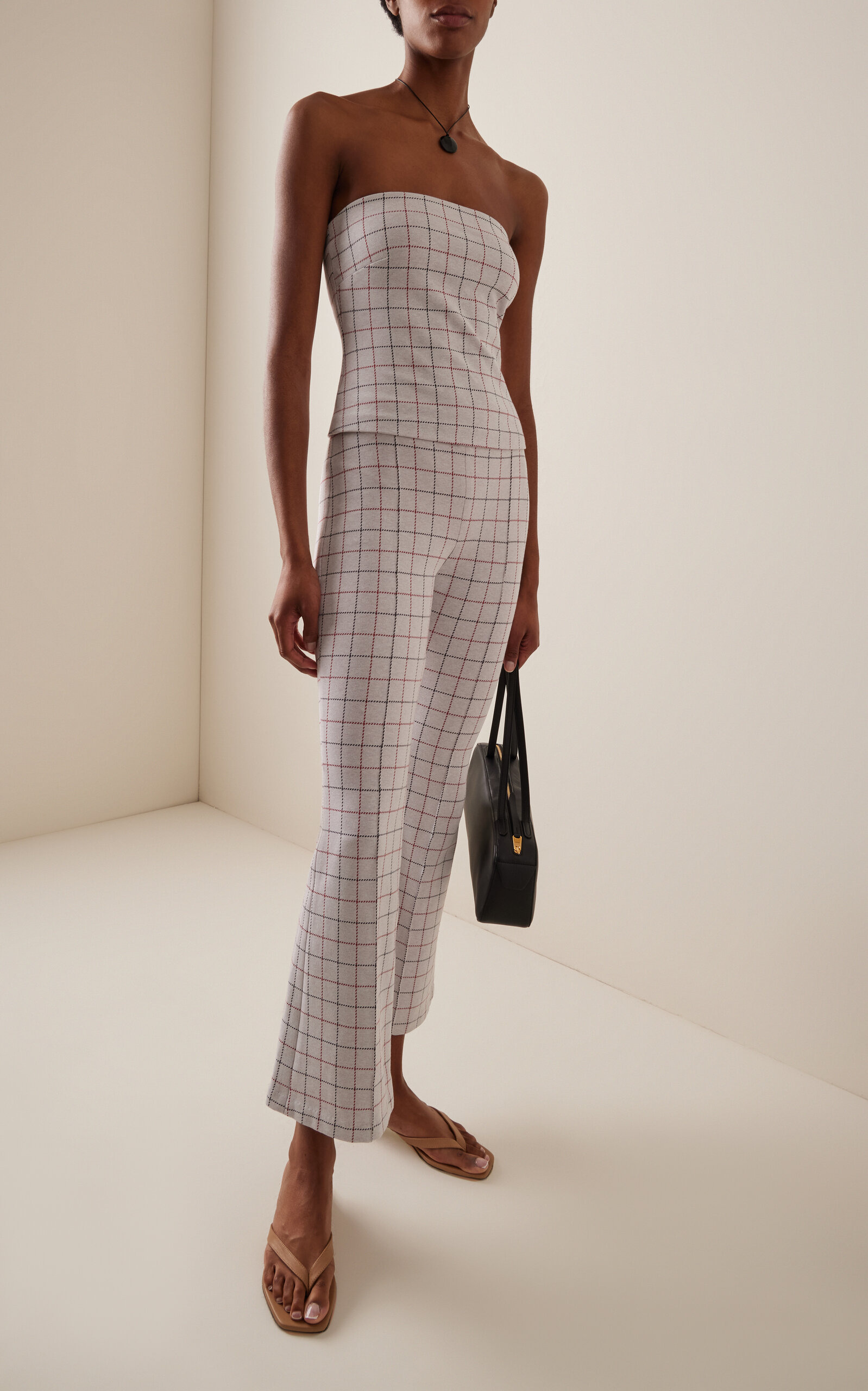Checked Cropped Flared Pants multi - 2