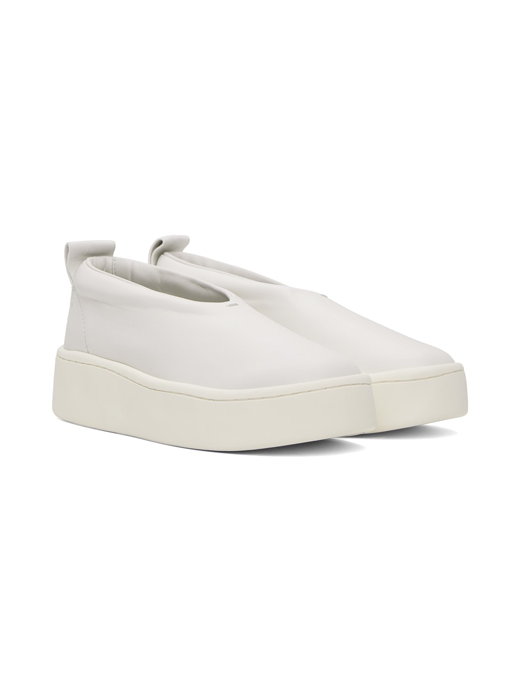 White Slip On Sneakers - 4