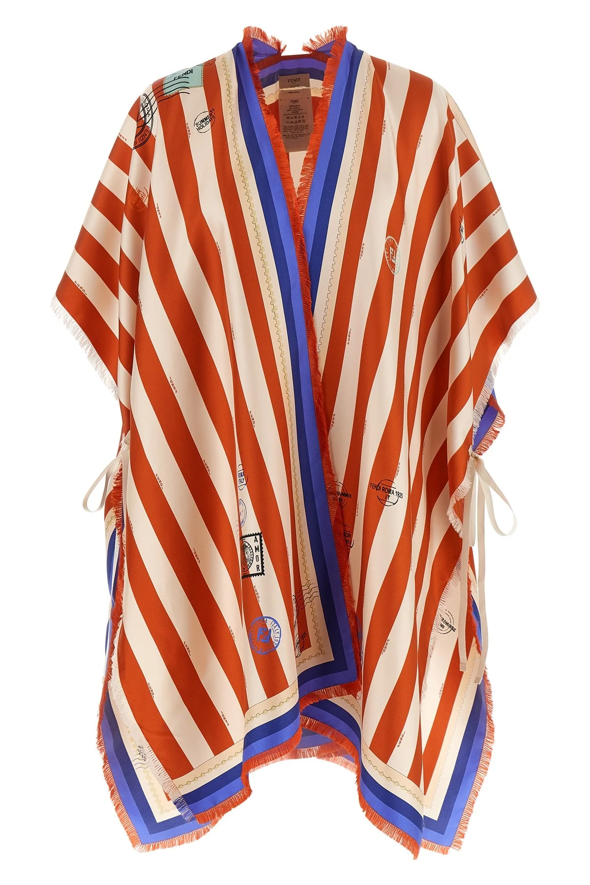 'Pequin' Print Poncho - 1
