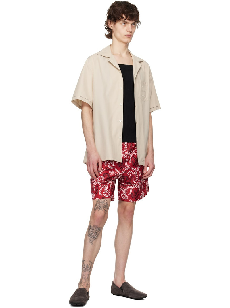 Lanvin Beige Fluid Bowling Shirt outlook