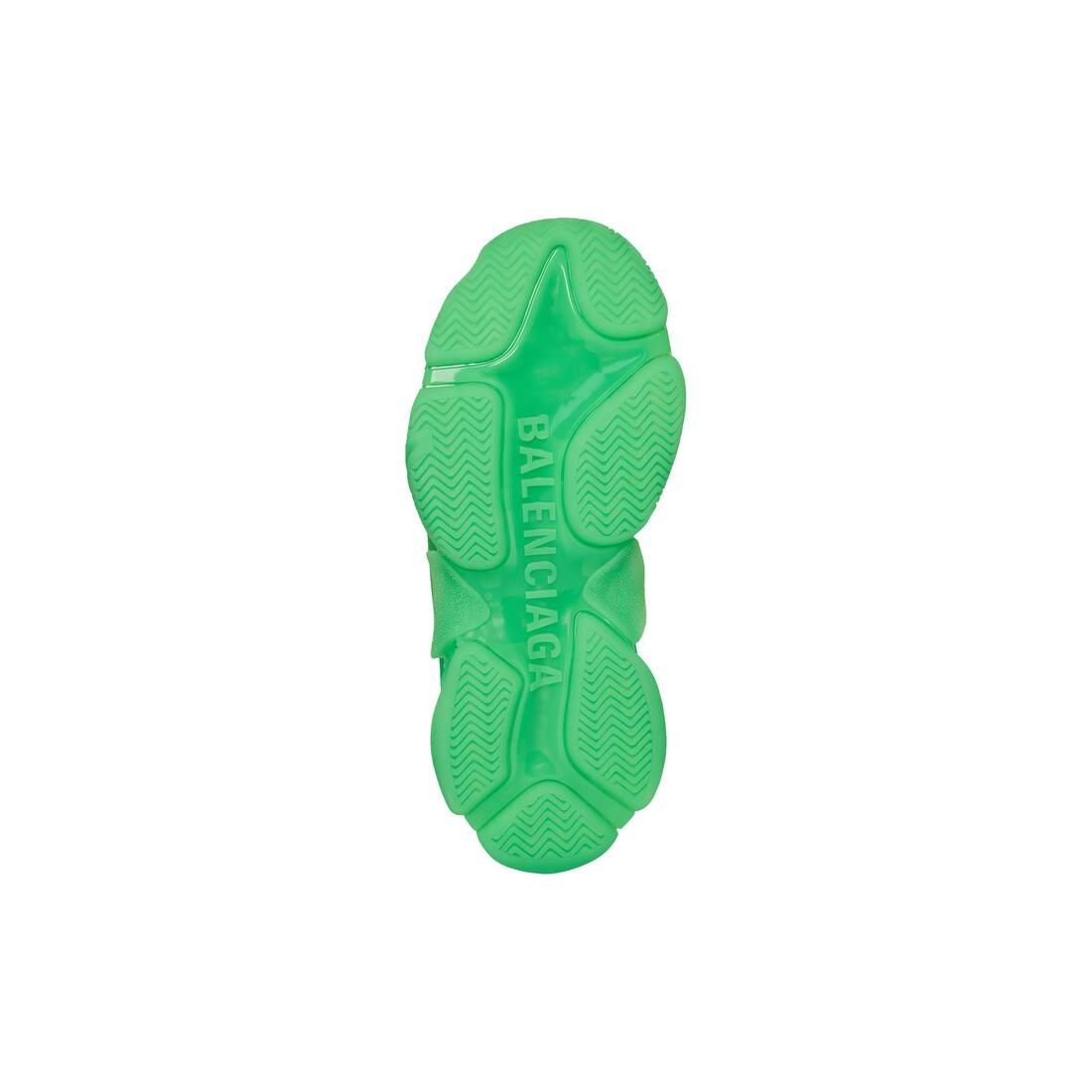 Men's Triple S Sneaker Clear Sole in Fluo Green - 7