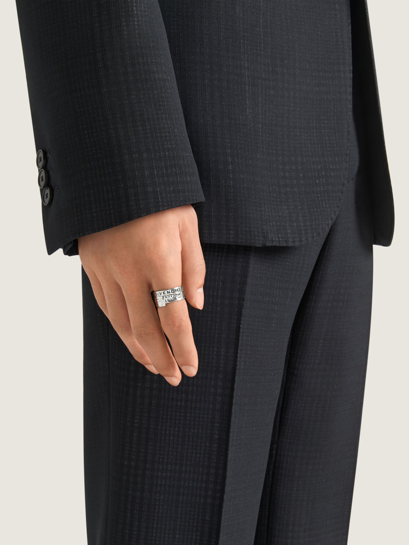 Givenchy GIVENCHY TAPE RING IN METAL AND ENAMEL outlook