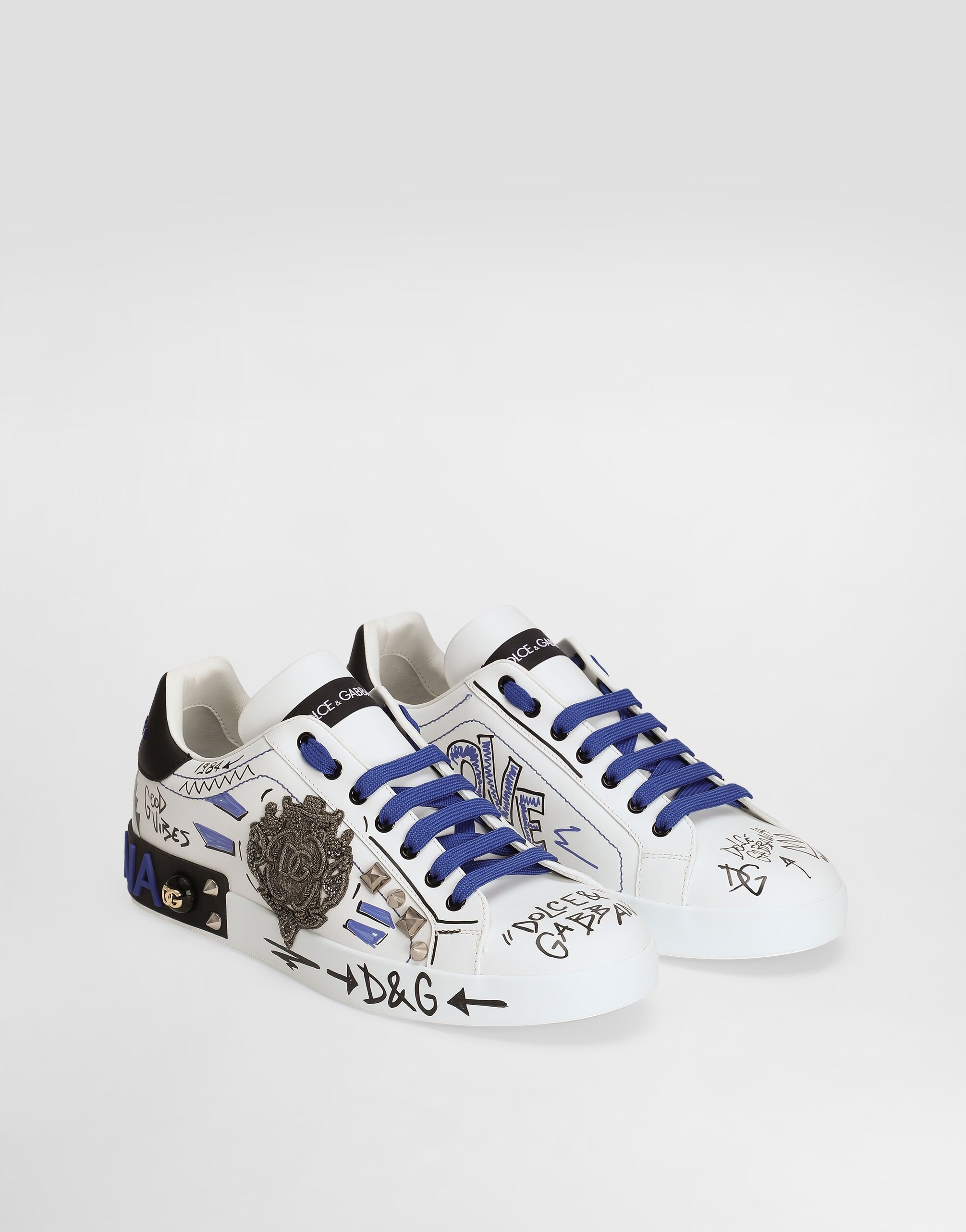 Calfskin Portofino sneakers with patch - 2