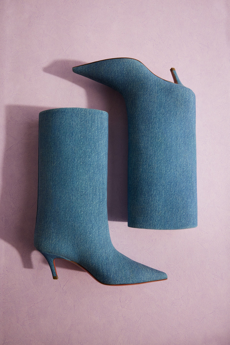 FIONA BOOT 60 SUEDE PRINTED DENIM 4