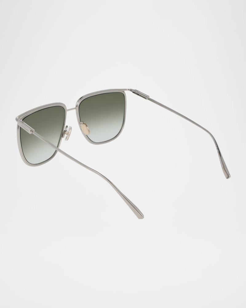 FERRAGAMO Rectangle Metal Sunglasses outlook