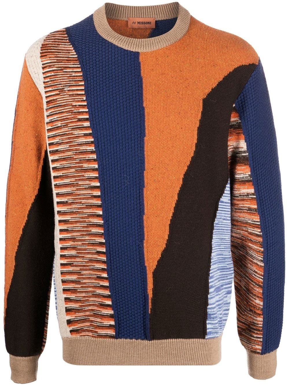 colour-block knitted jumper - 1