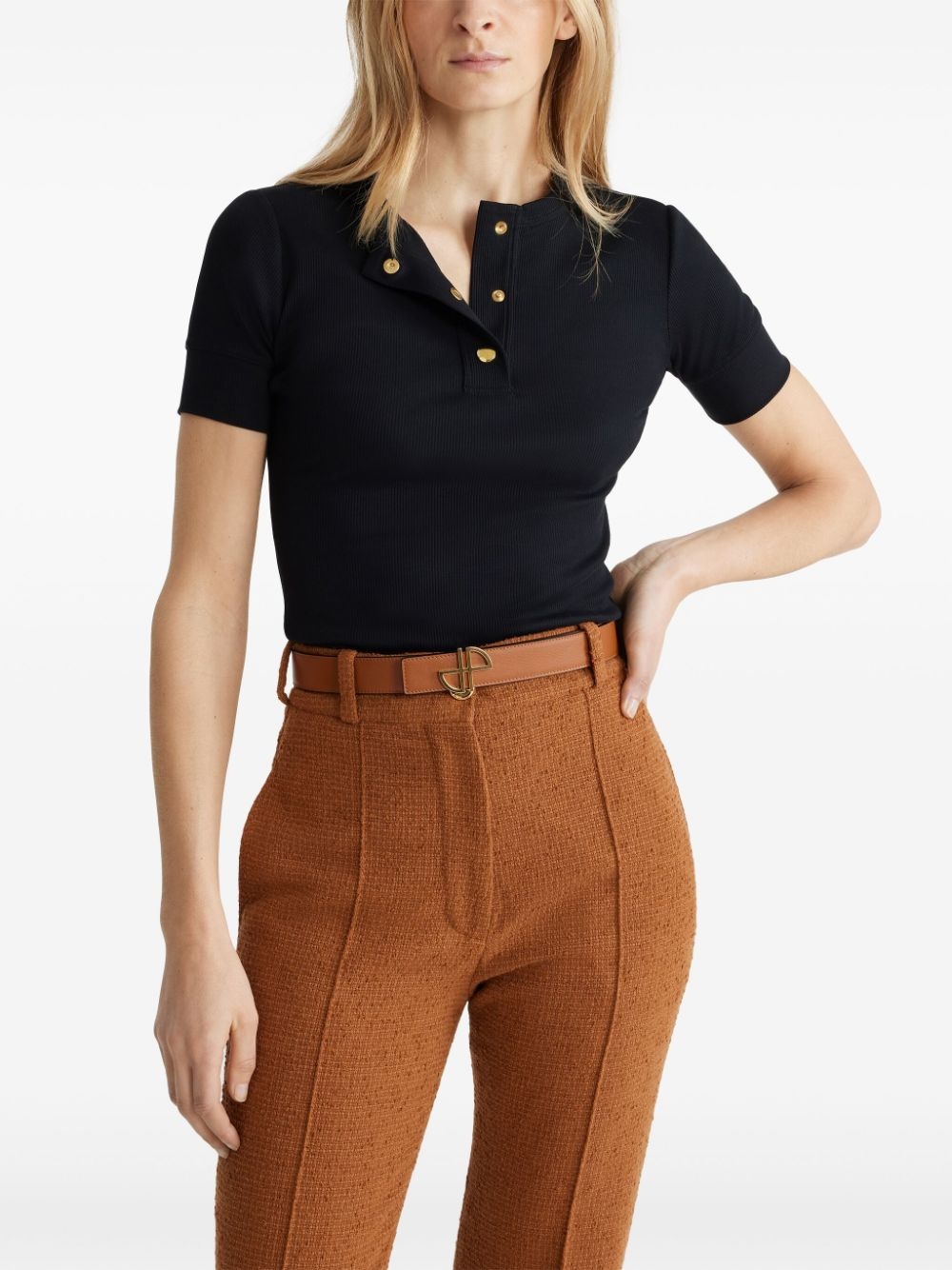 organic-cotton Henley top - 4