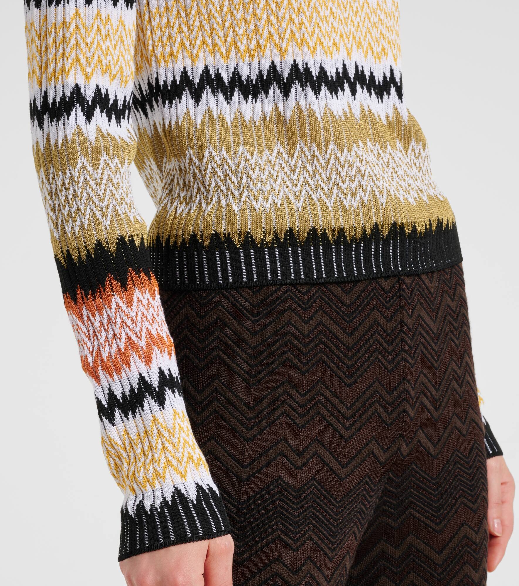 Zigzag polo sweater - 5
