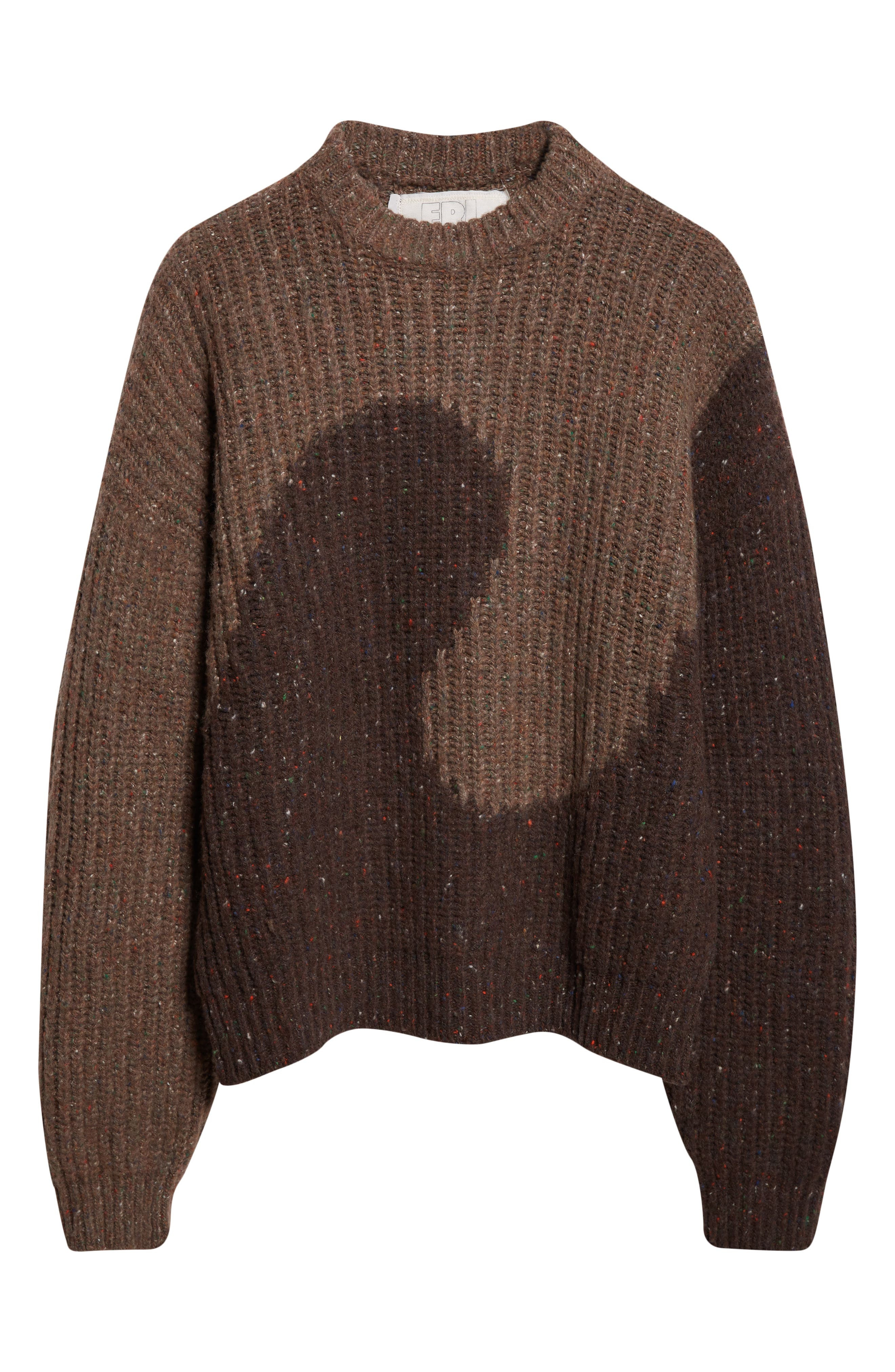 ERL Gender Inclusive Swirl Wool Blend Sweater in Brown at Nordstrom - 6