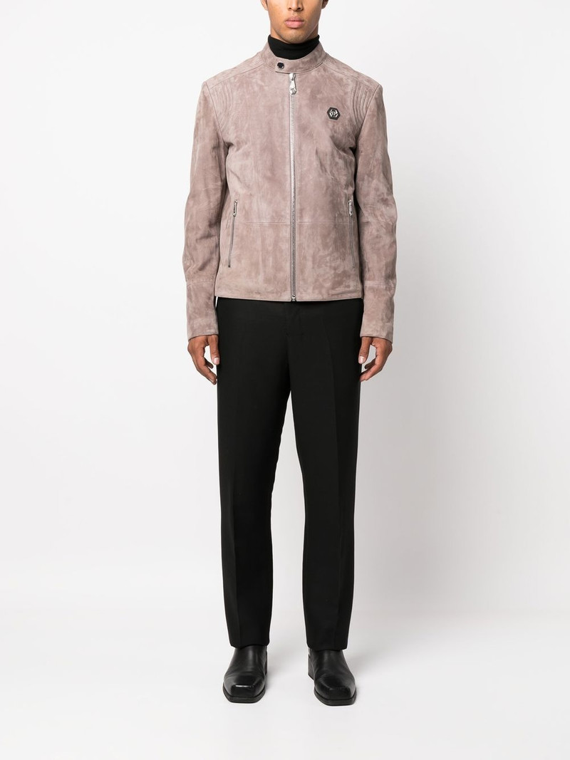 PHILIPP PLEIN Suede Padded jacket outlook