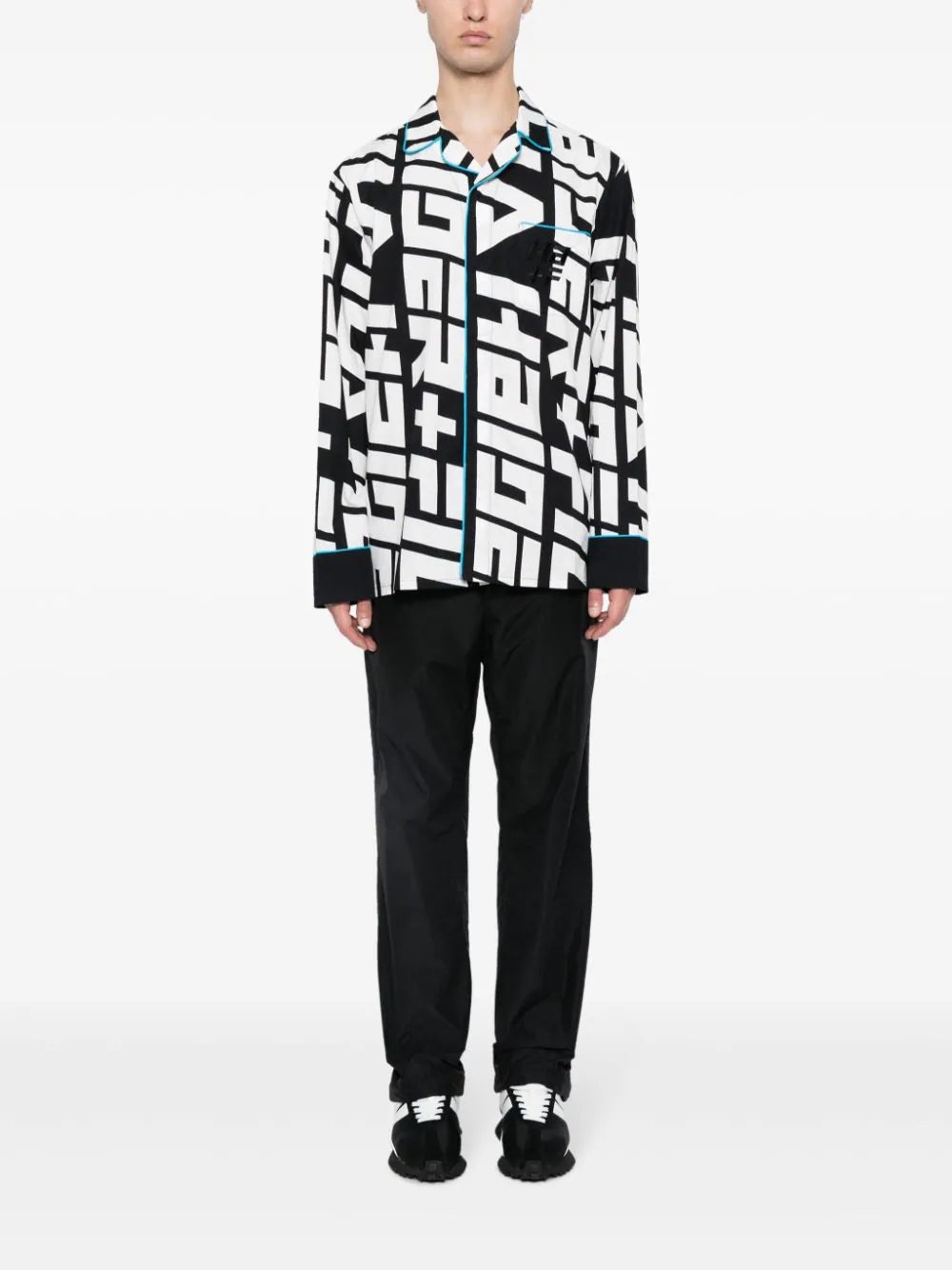 MONOGRAM-PRINT COTTON SHIRT - 2
