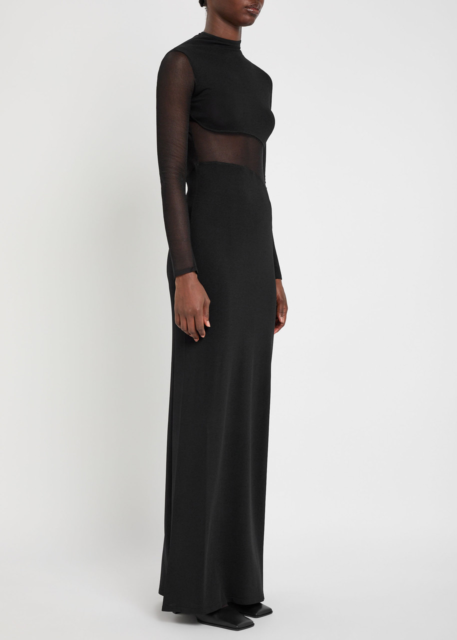 Alaïa Panelled Mesh Maxi Dress - 2