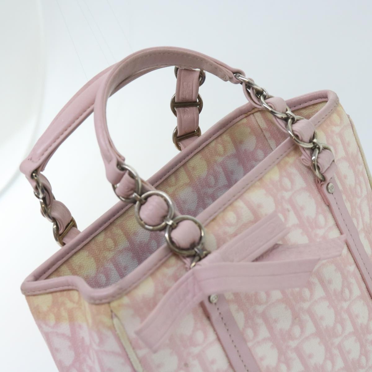 DIOR Trotter Romantic Hand Bag Leather Pink 09 Bo 09 Bo - 7
