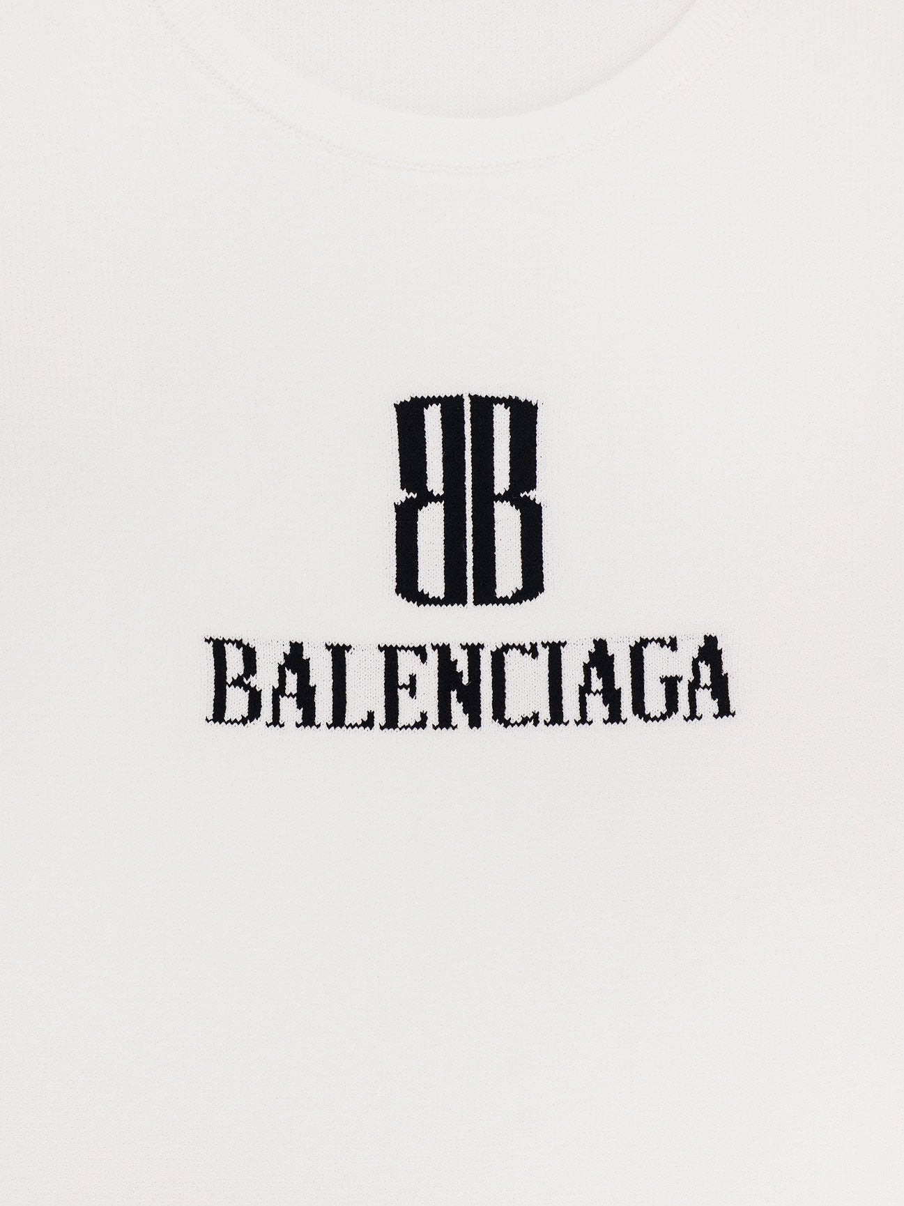 Balenciaga Ribbed Viscose Blend Tank Top - 3