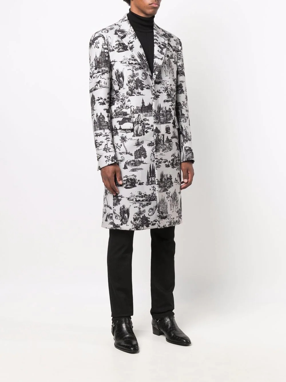 En Plein Air jacquard coat - 3