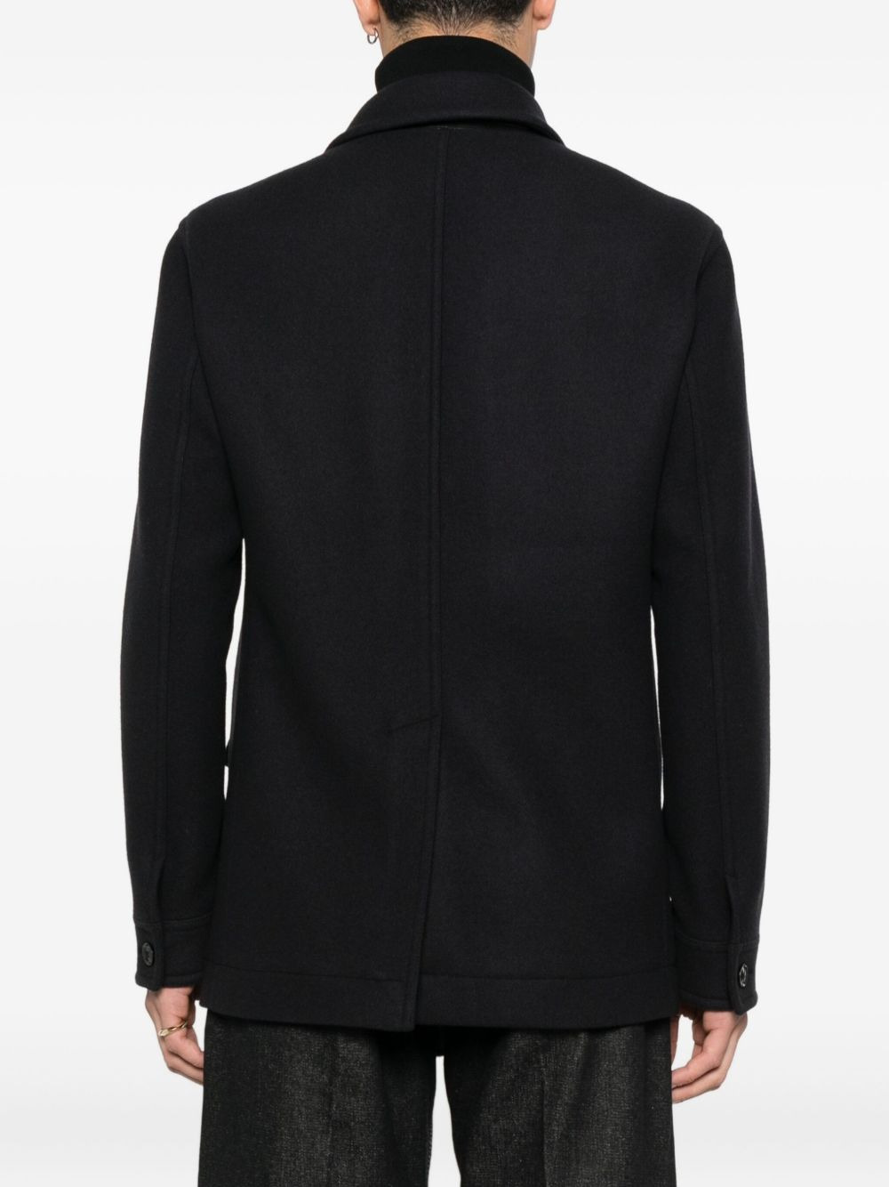 flap-pocket button-front jacket - 4