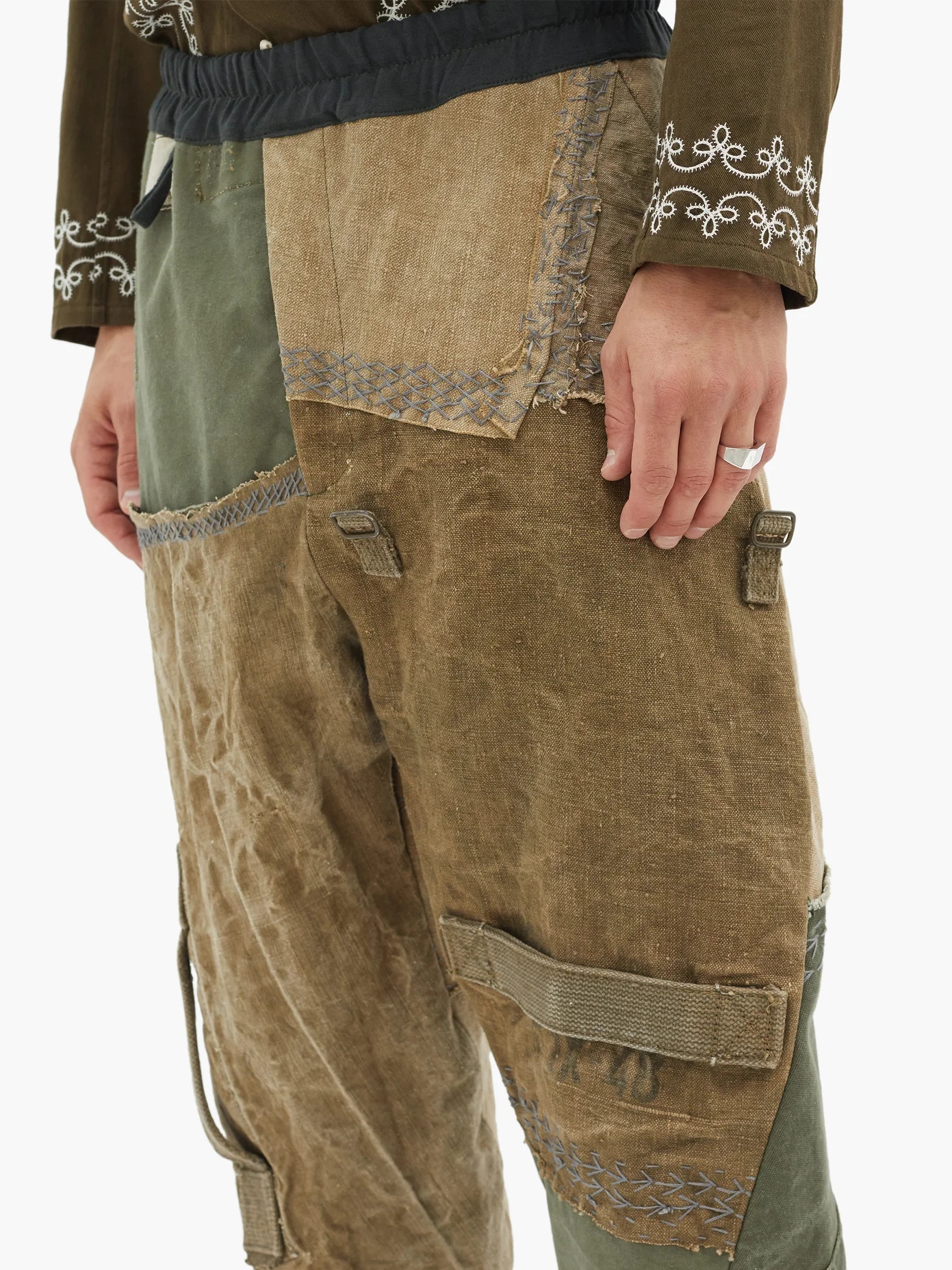 Artem deconstructed upcycled cotton trousers - 3