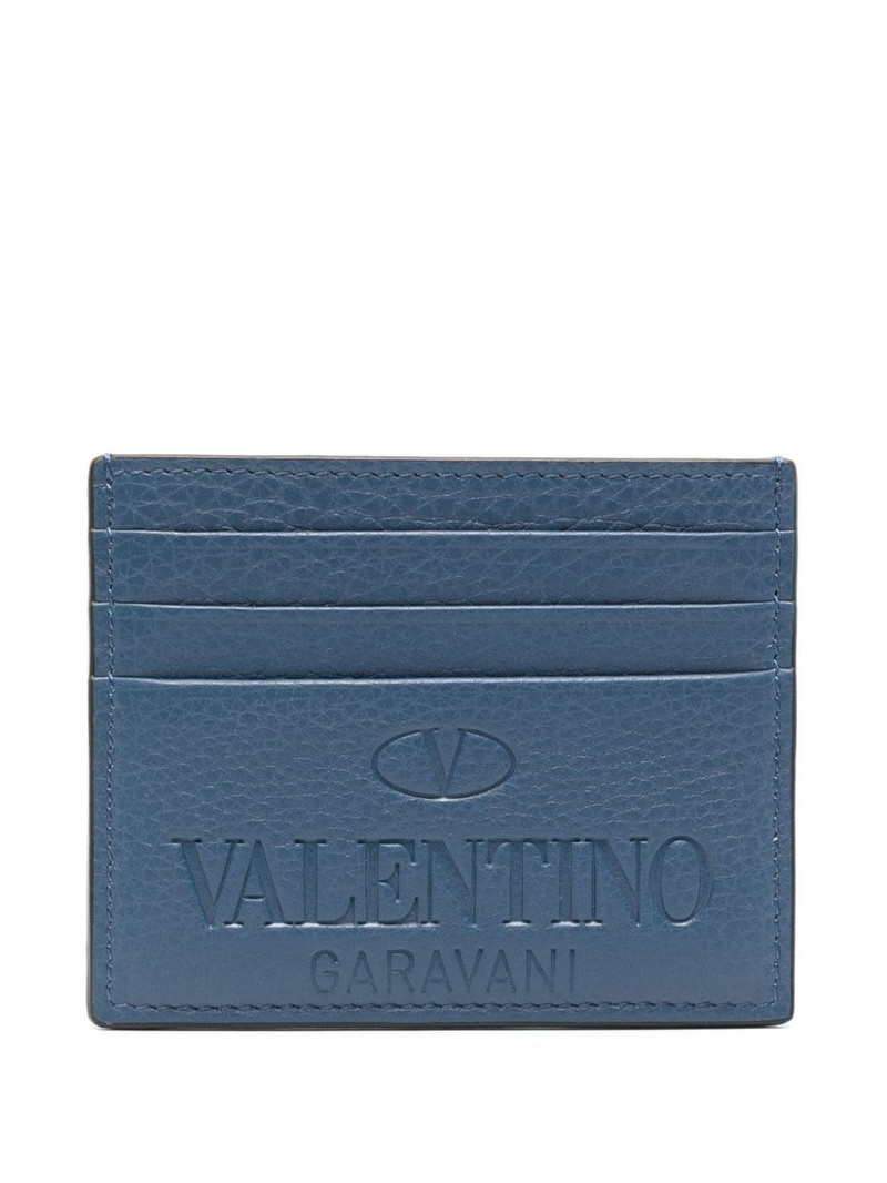 logo-debossed leather cardholder 1