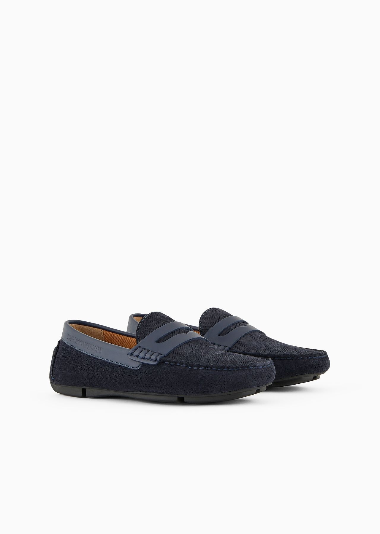 Micro-perforated suede driving loafers - 3