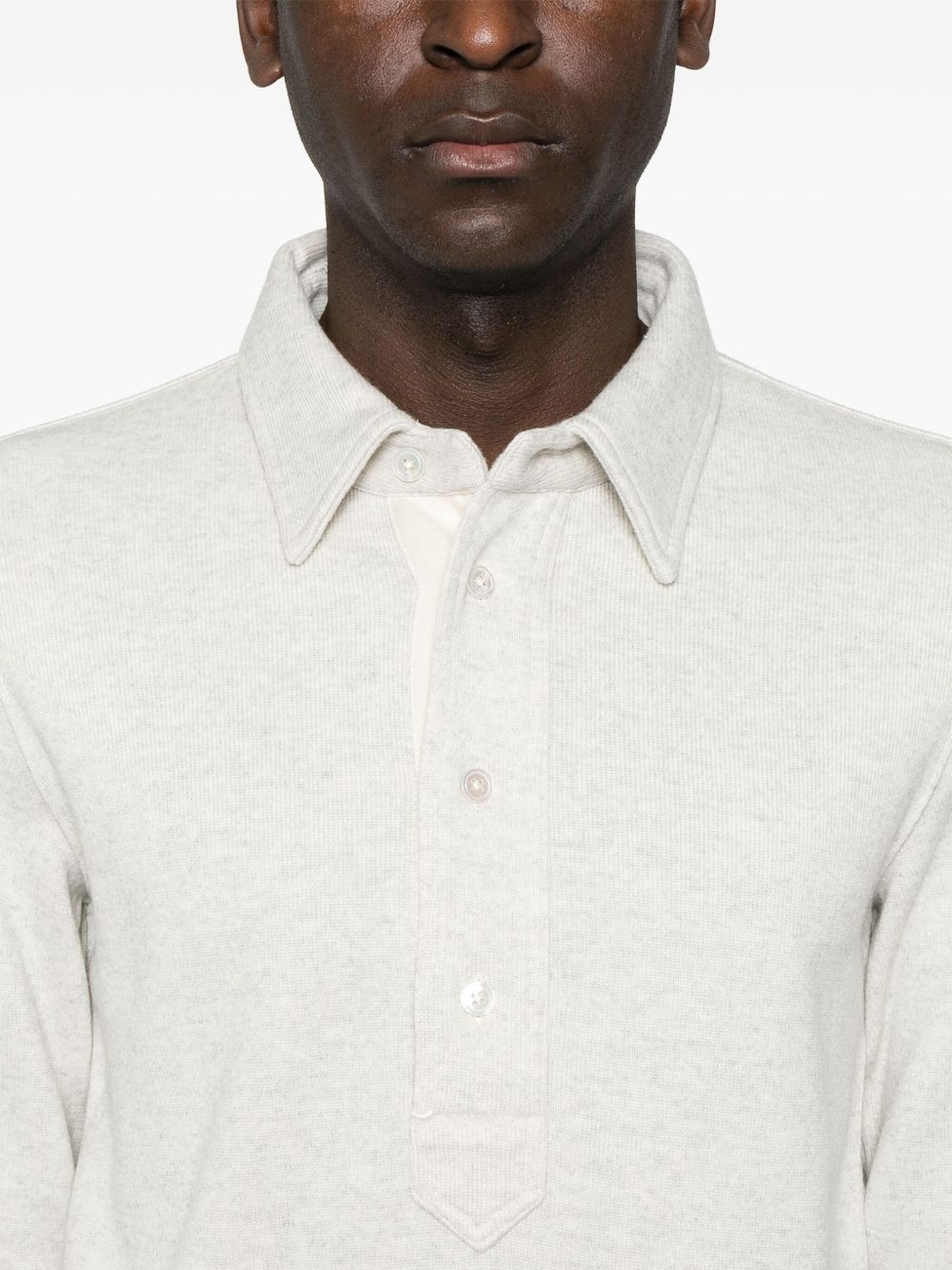 knitted polo shirt - 4