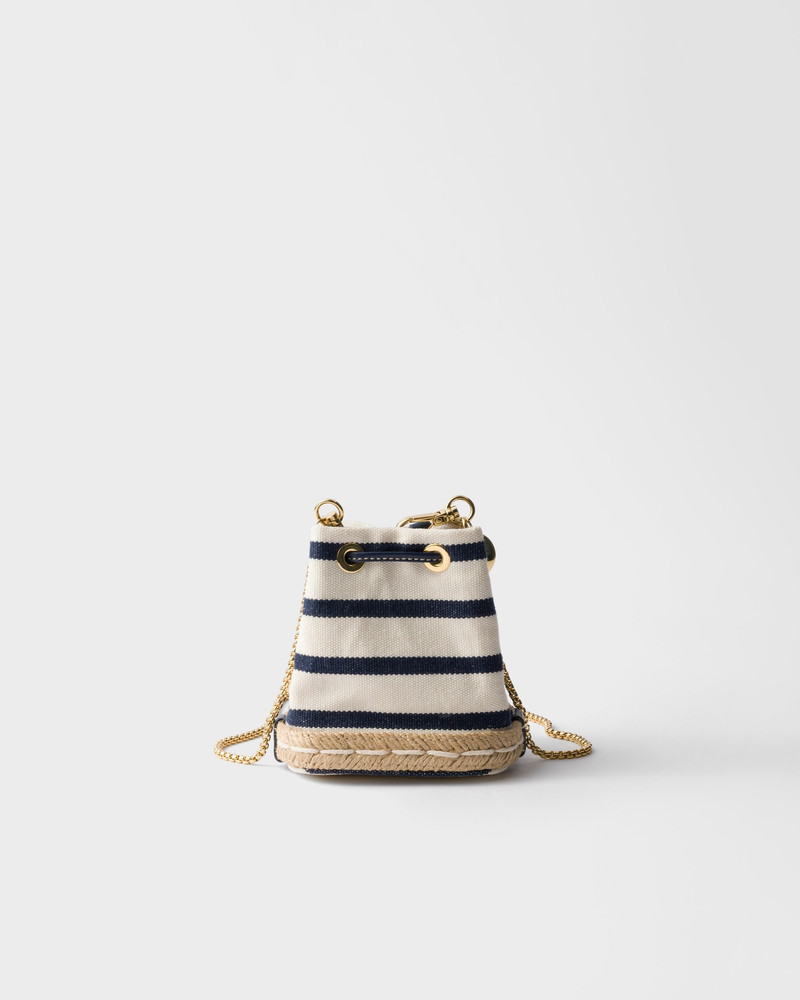 Striped fabric mini-pouch 3