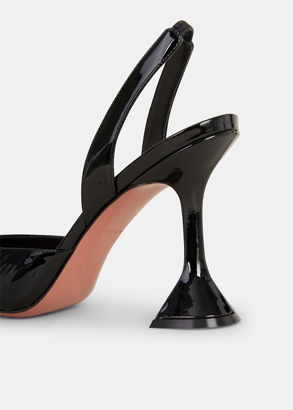 Black Patent Holli Slingback Heels - 4