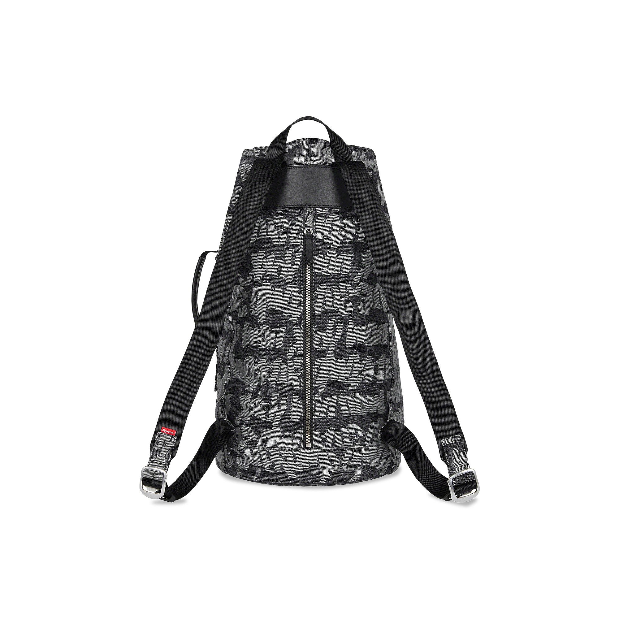 Supreme Fat Tip Jacquard Denim Backpack 'Black' - 2