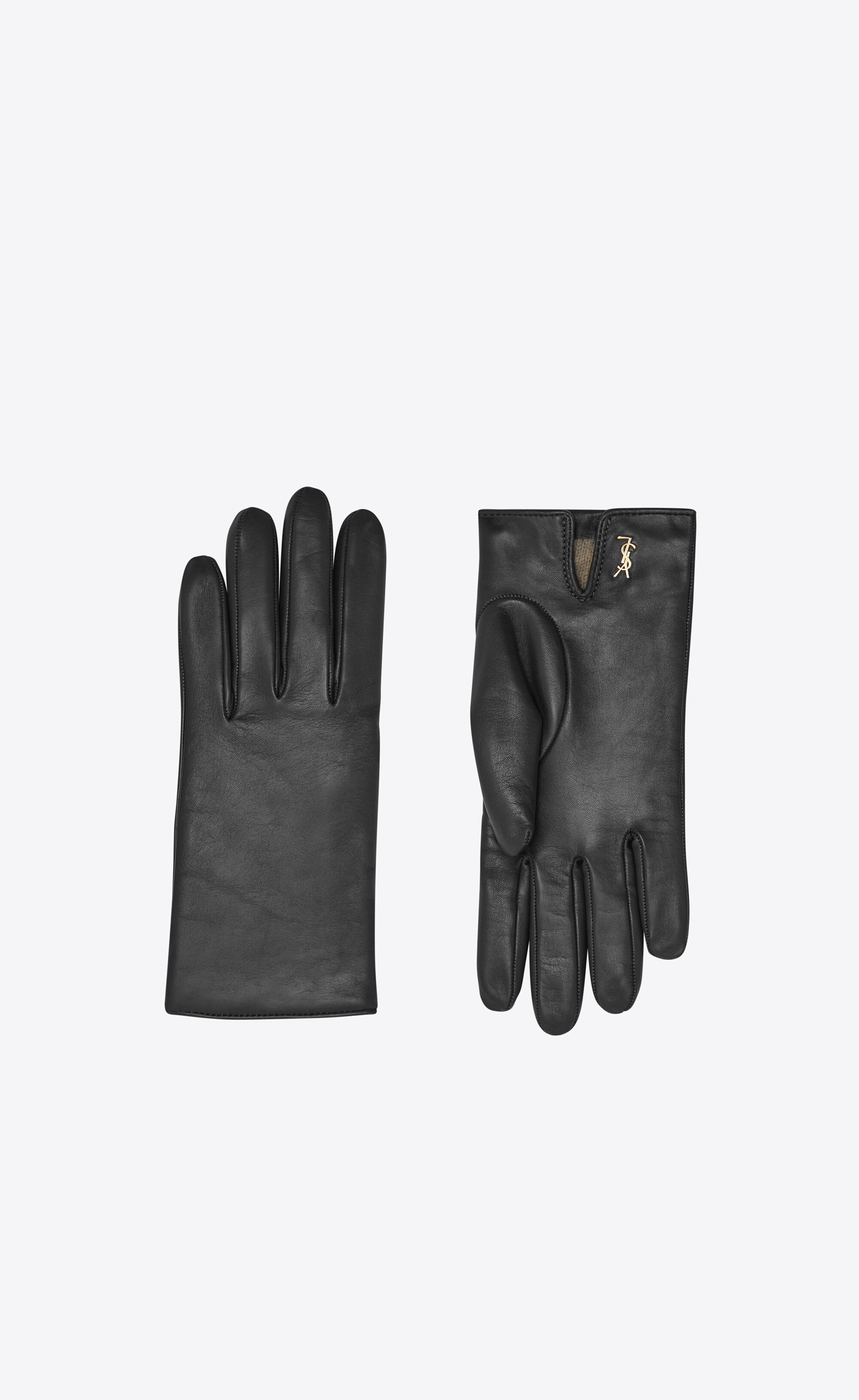 cassandre short gloves in lambskin and cashmere - 1
