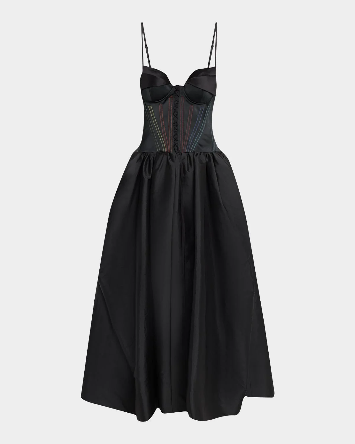 Peel-Bust Lace-Up Corset Gown - 1