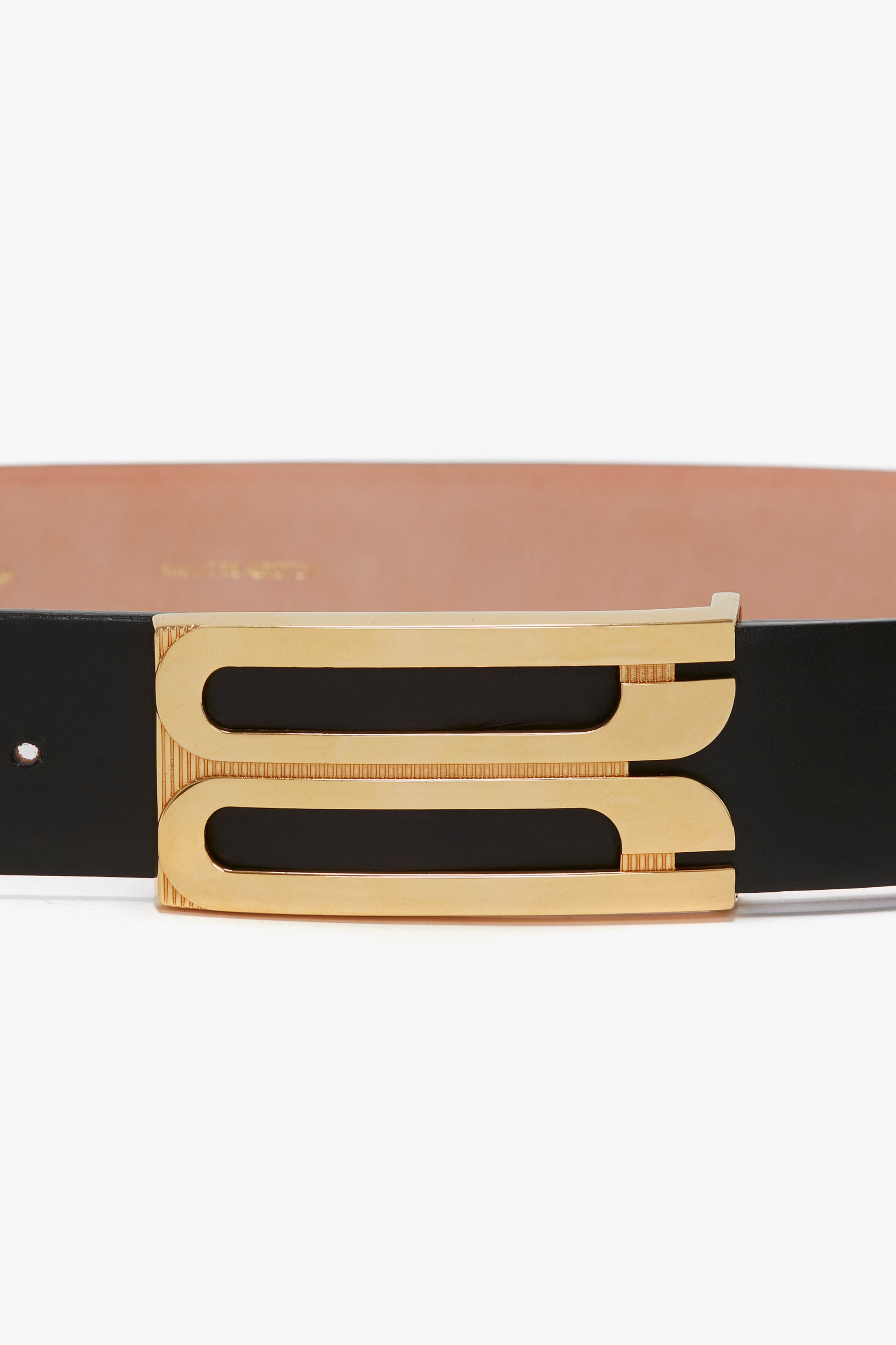 Jumbo Frame Belt In Black Leather - 4