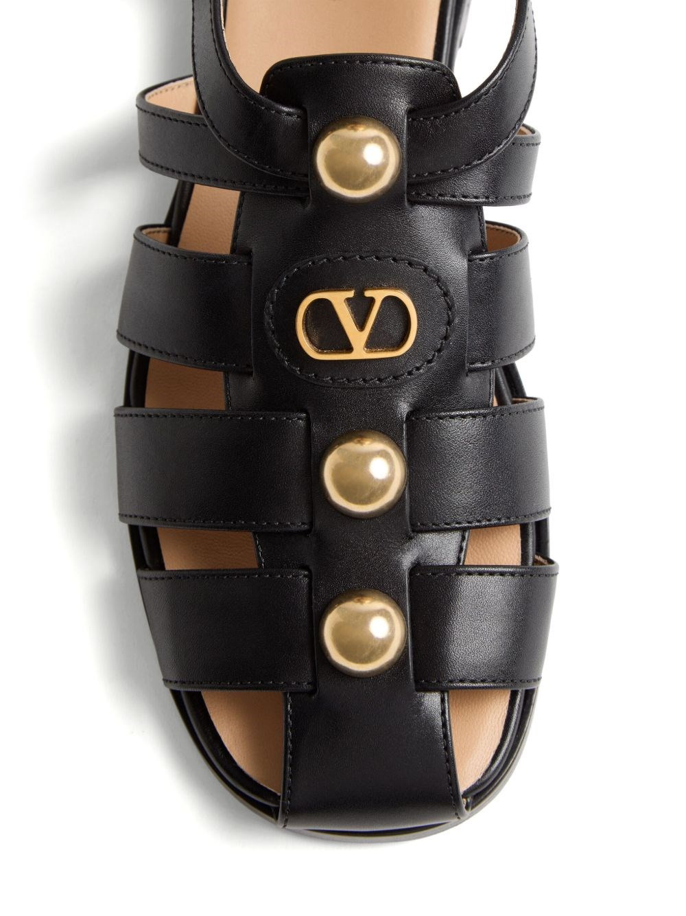 VLogo Signature leather sandals - 7