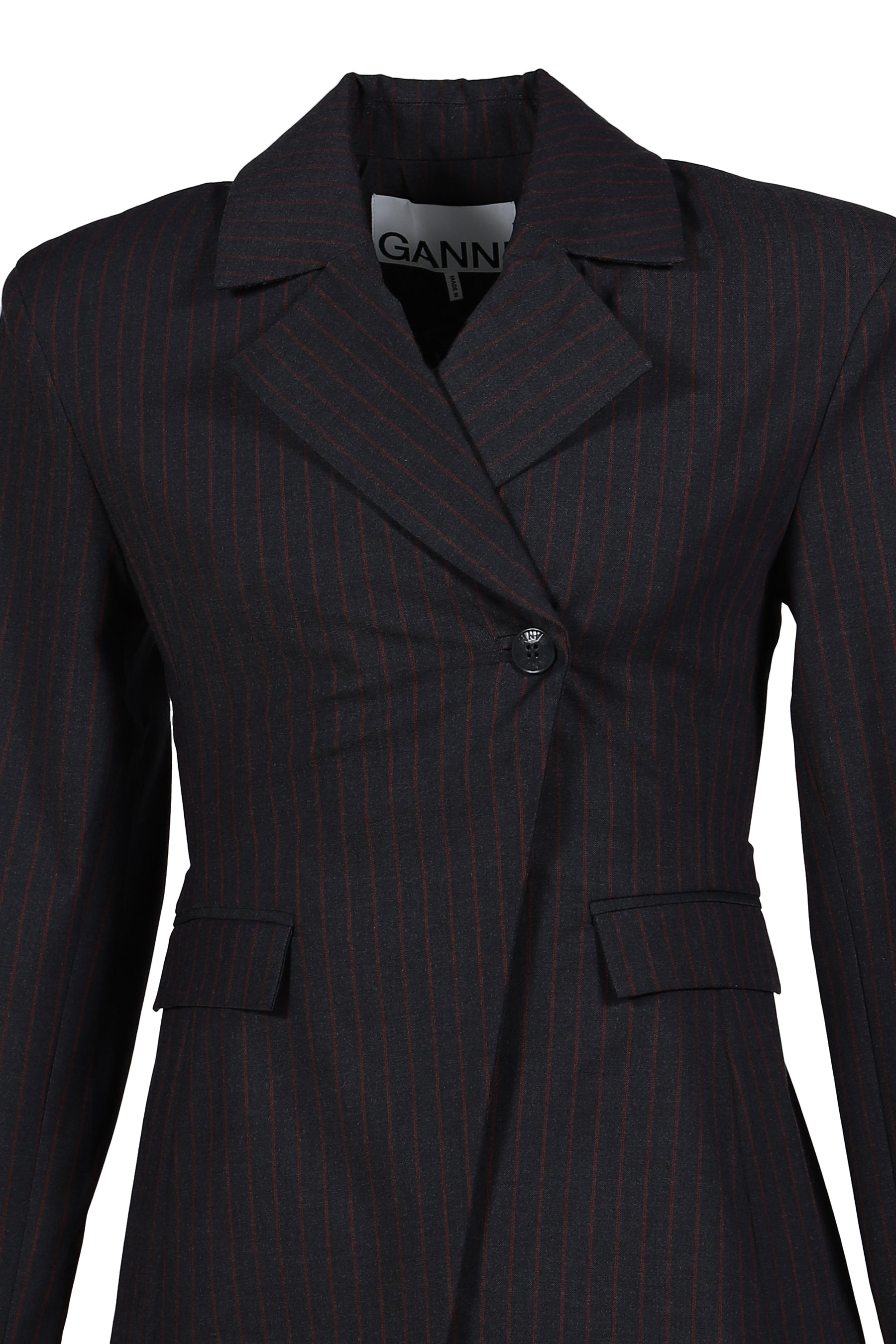 STRETCH STRIPE BLAZER / PHANTOM - 8
