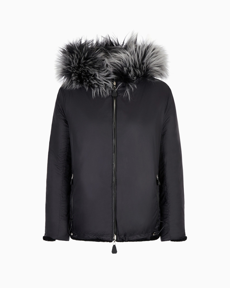 GIORGIO ARMANI REVERSIBLE SHEARLING LAMB PEA COAT outlook