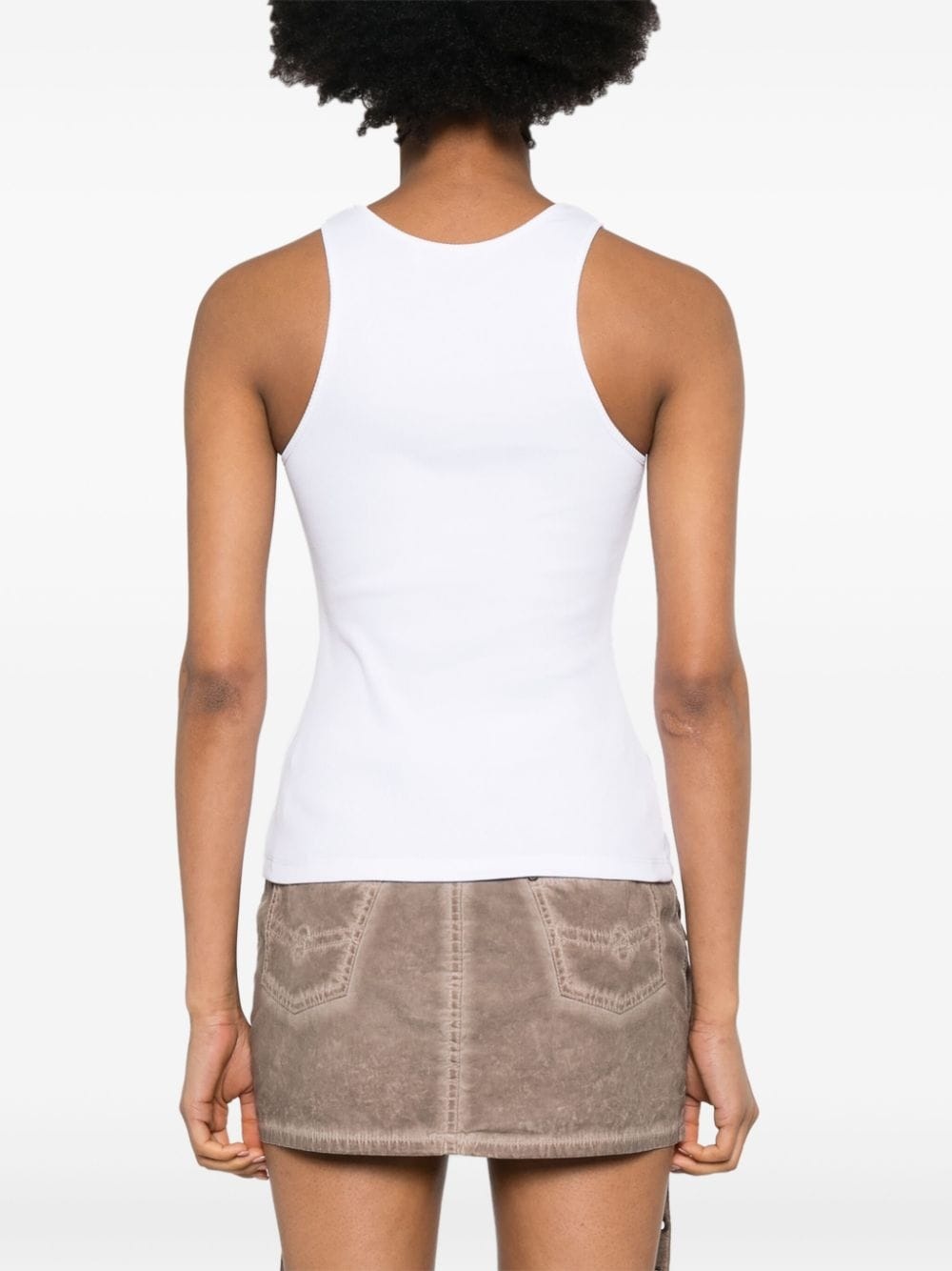 crystal-embellished fine-ribbed top - 4