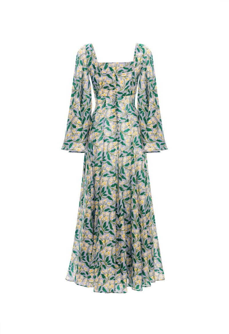 Cumbia Dos Gardenia Celeste Maxi Dress 3