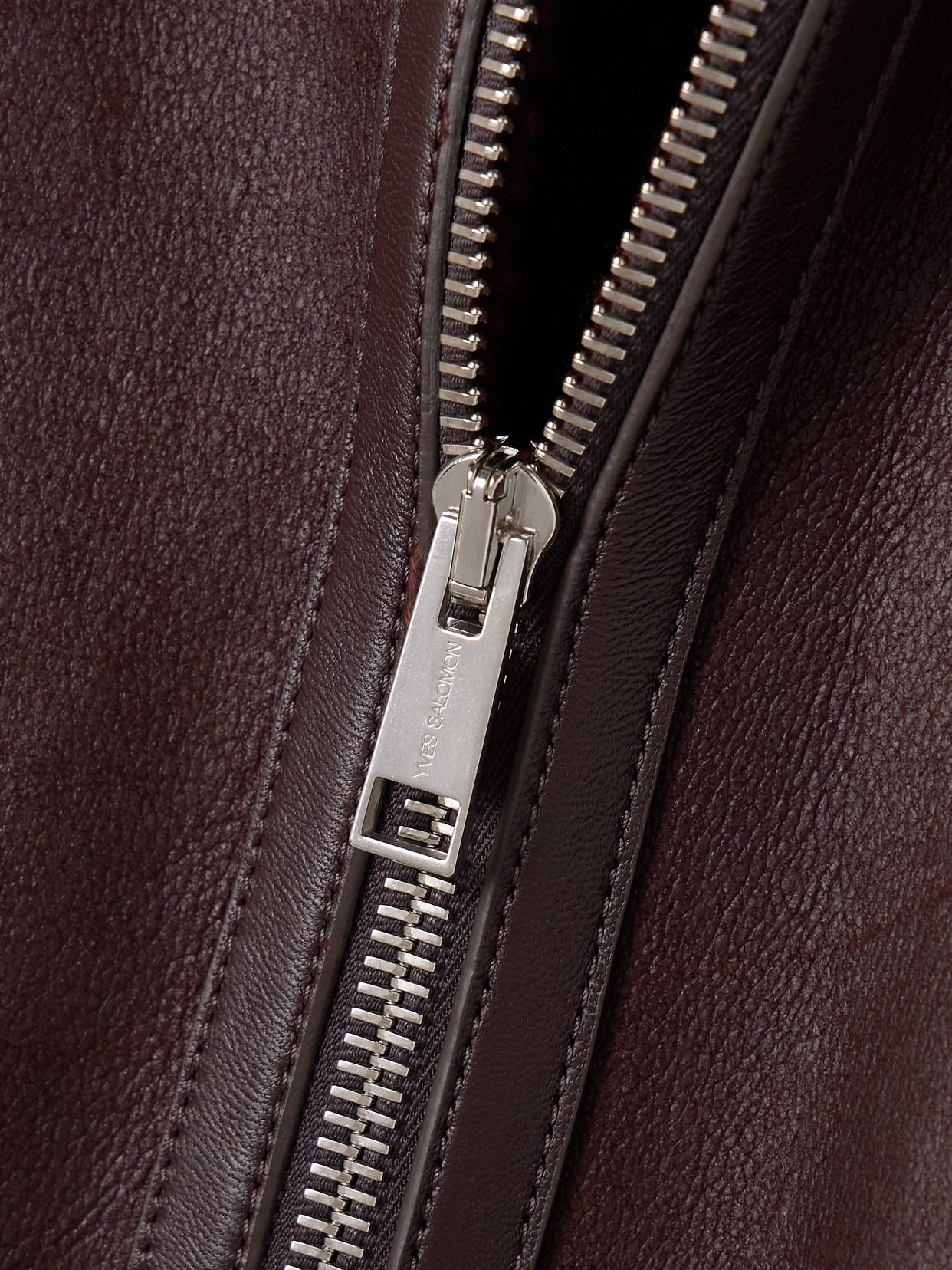 Shearling-trimmed Leather Jacket - 5